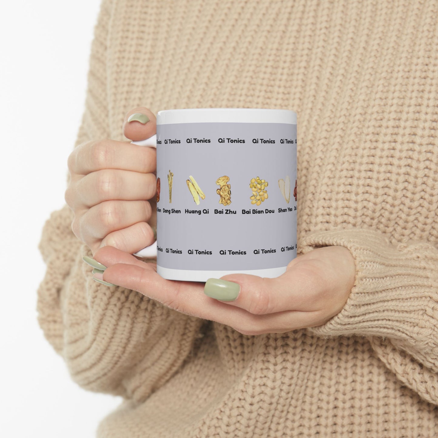 Qi Tonics (gray)—TCM Herbal Mug