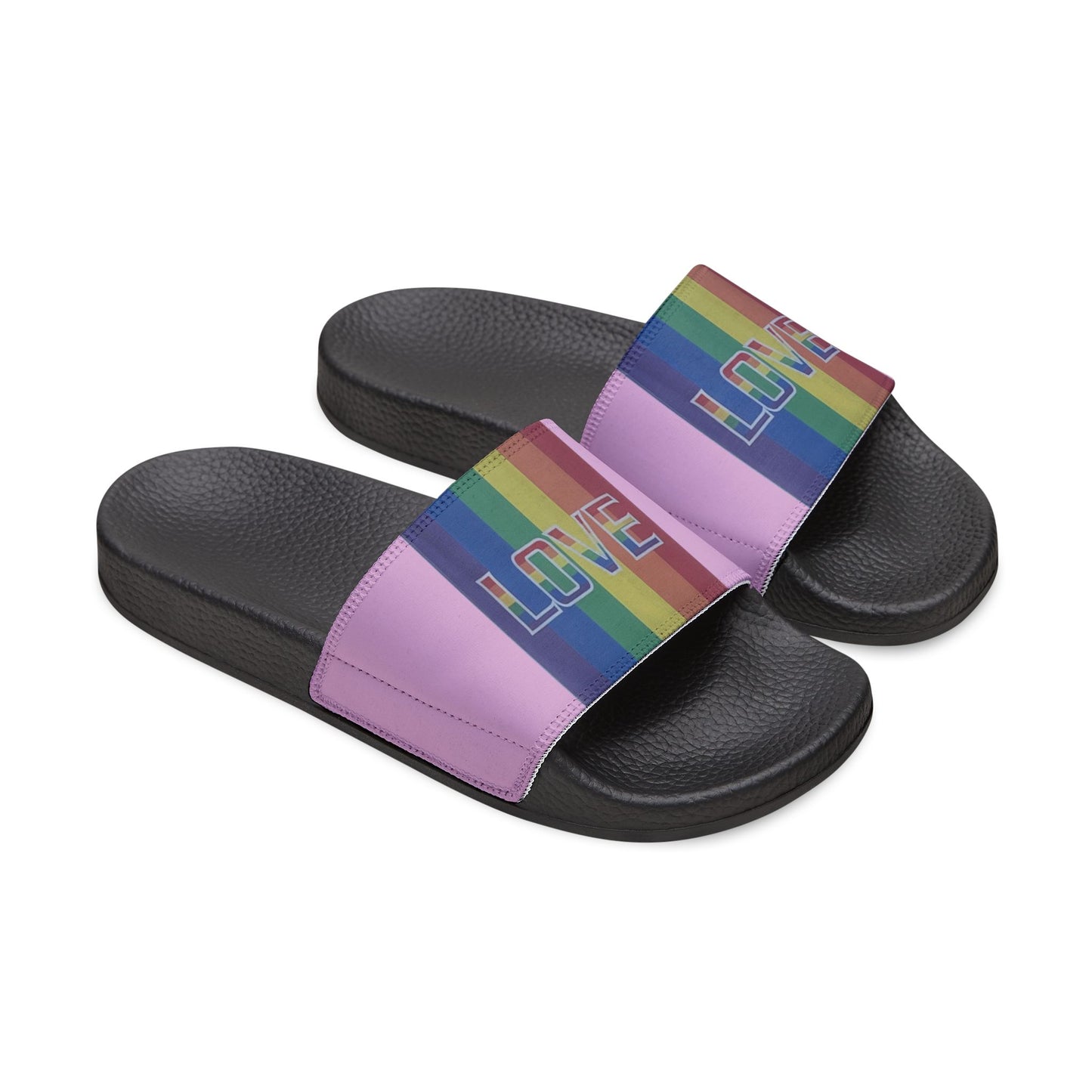 Pride 'LOVE' Slide Sandals — Men's pink