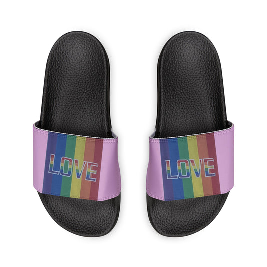 Pride 'LOVE' Slide Sandals — Men's pink