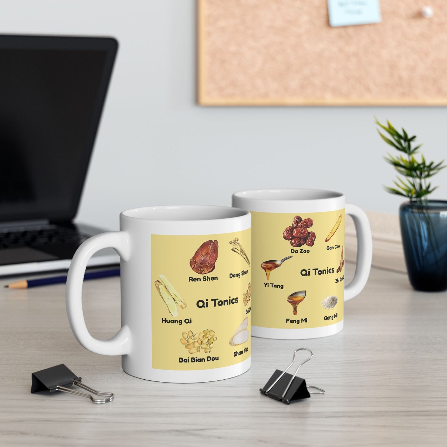 Qi Tonics (yellow circle)—TCM Herbal Mug