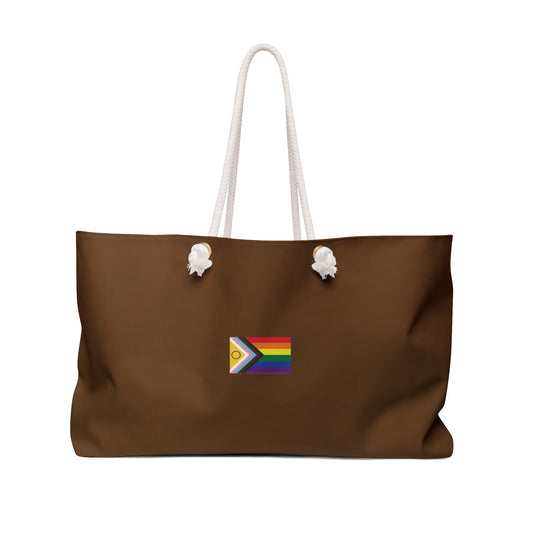 Progress Pride Weekender Bag — brown