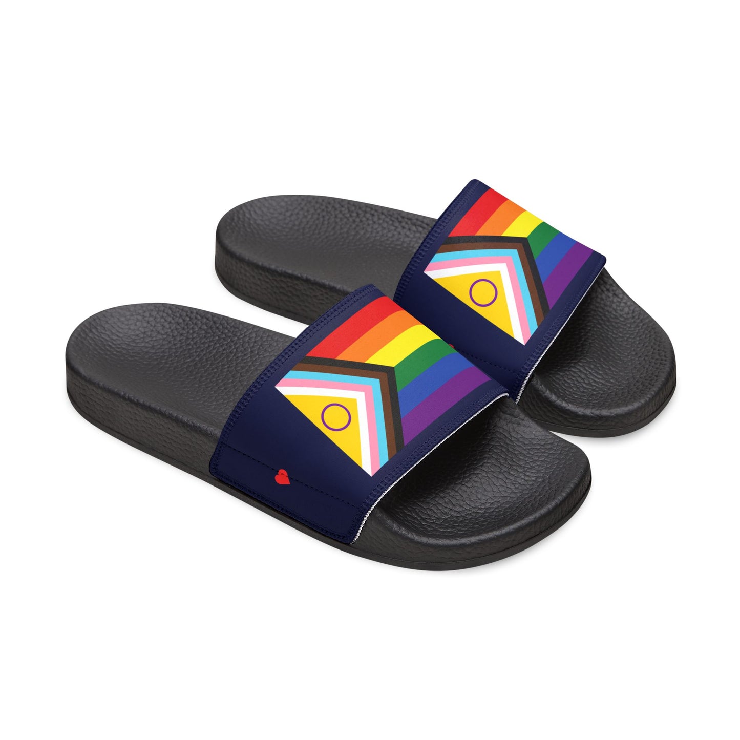 Pride Flag Slide Sandals — Women's blue