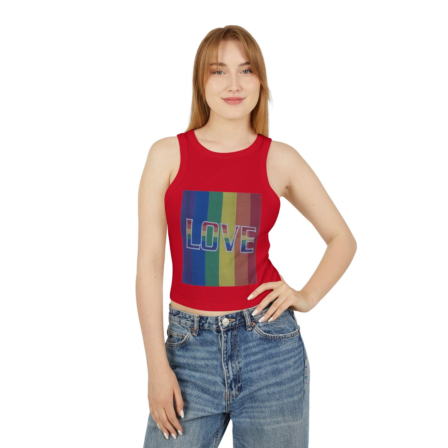 Love Rainbow Racer Tank Top