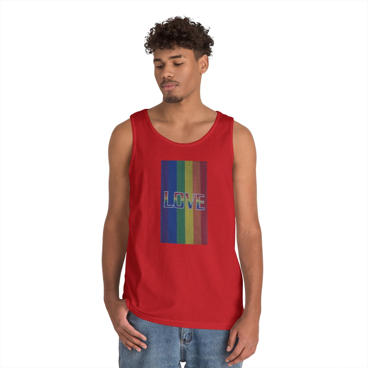 Rainbow LOVE Tank Top—Unisex