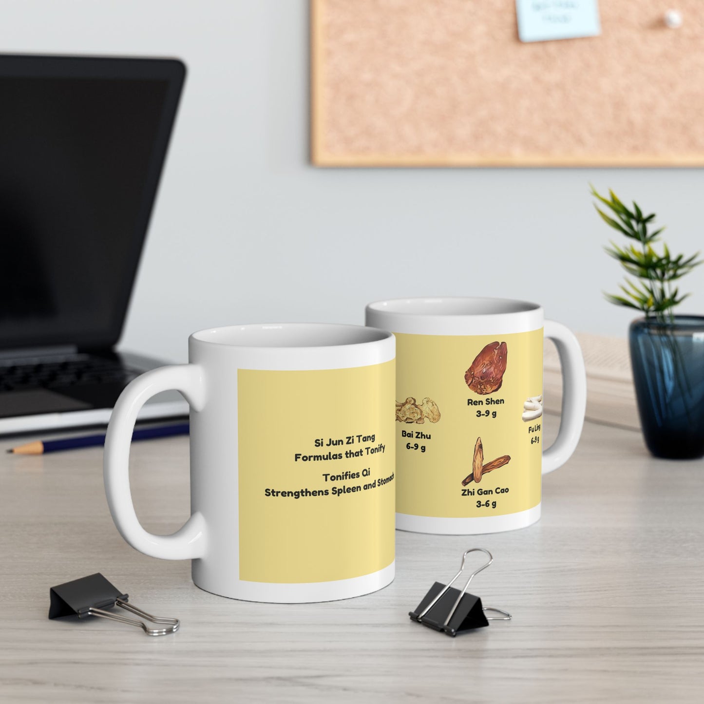 Si Jun Zi Tang (yellow)—TCM Herbal Mug