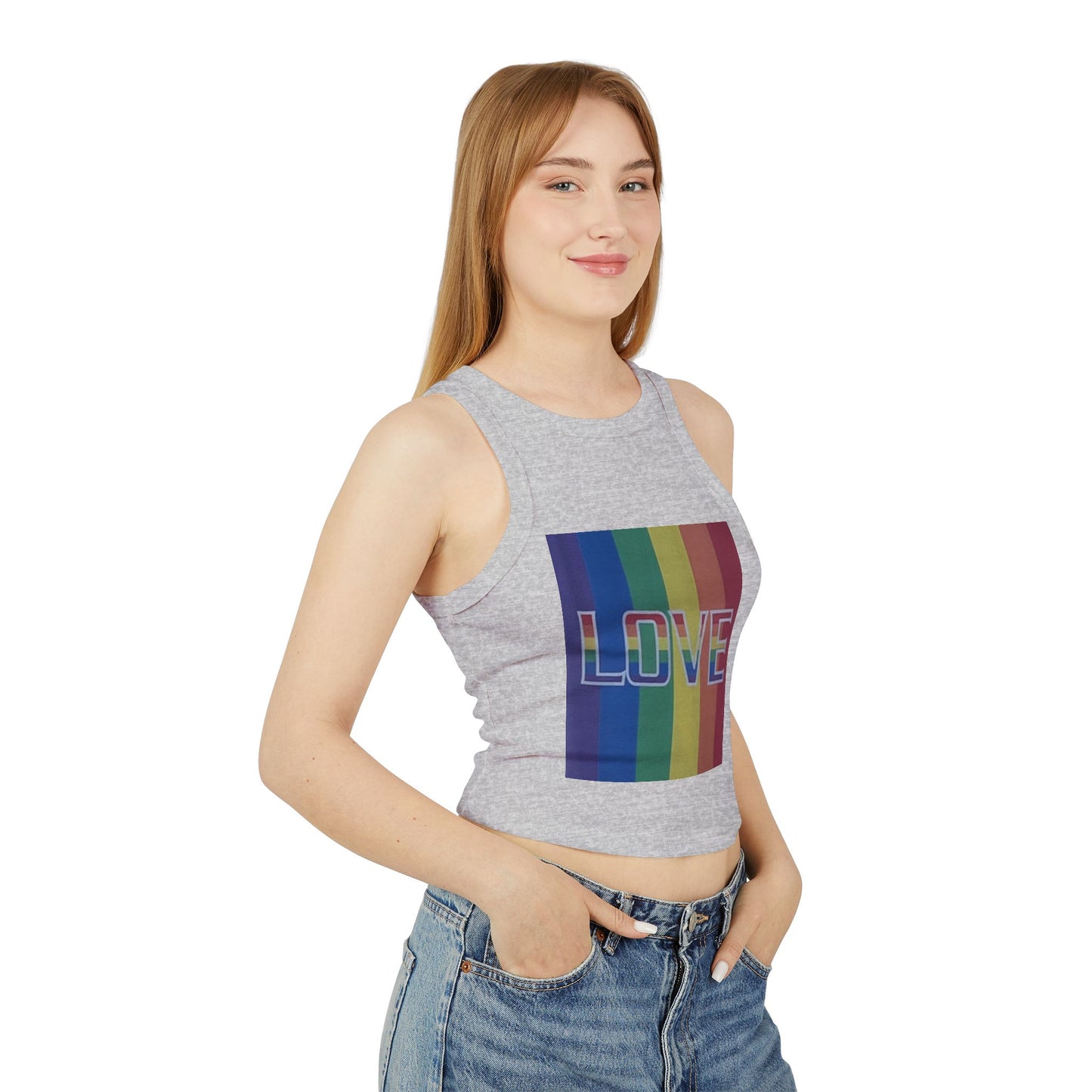 Love Rainbow Racer Tank Top