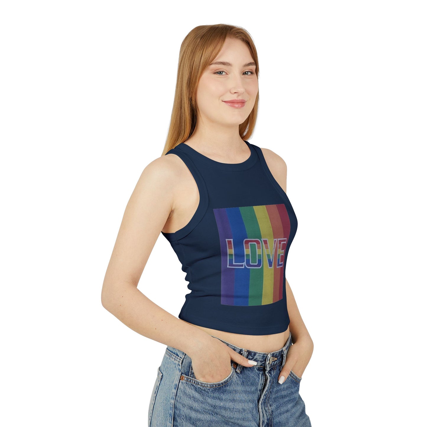 Love Rainbow Racer Tank Top