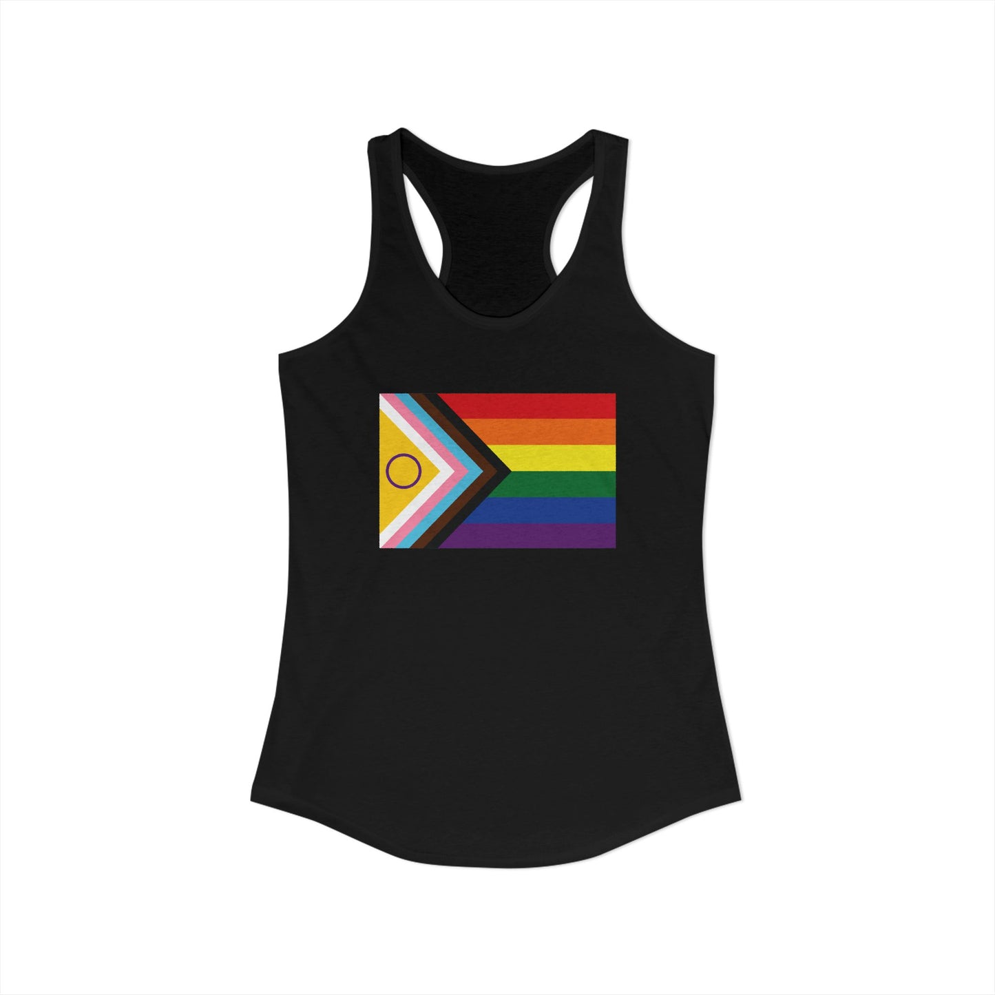 Pride Flag (2)—Women's Racerback Tank