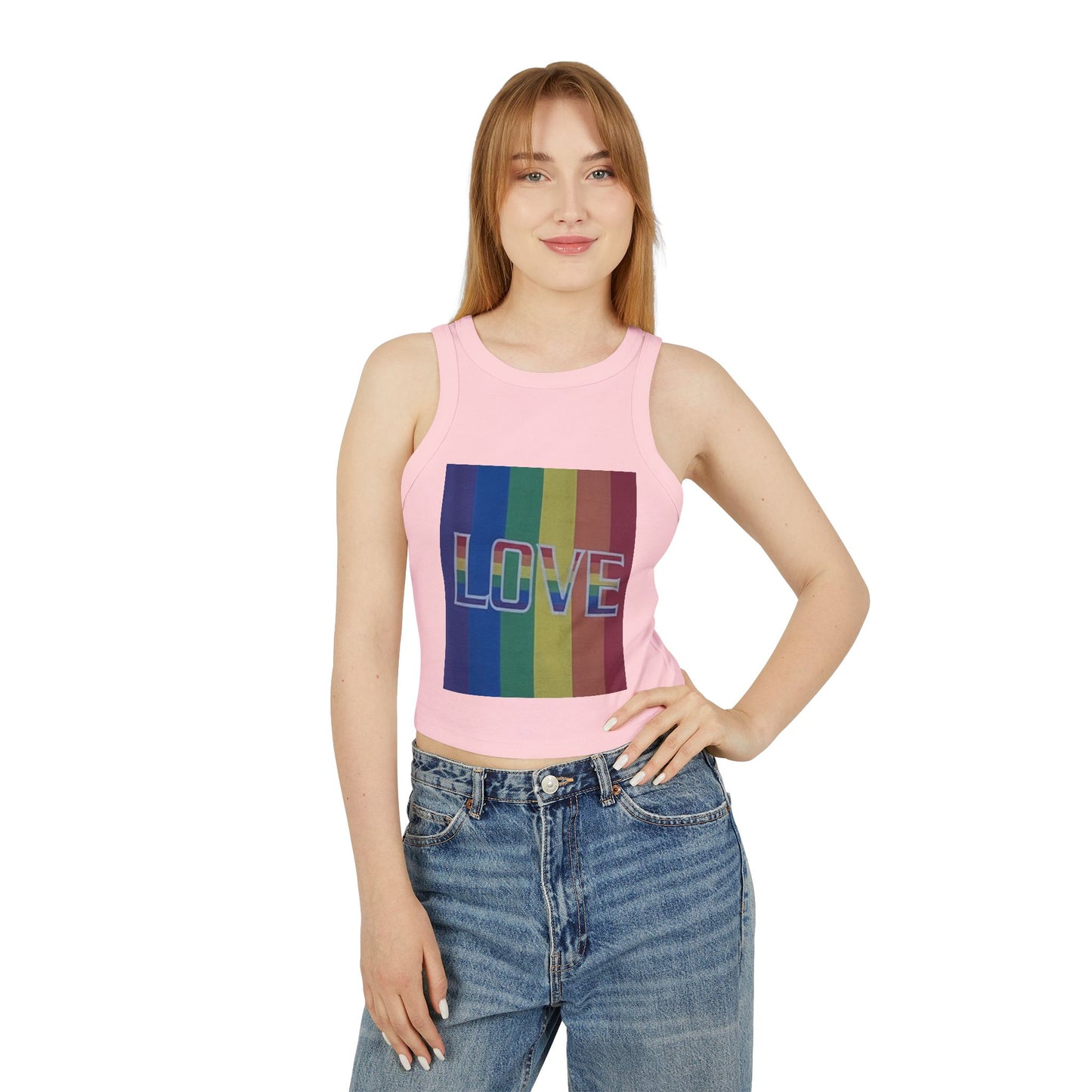 Love Rainbow Racer Tank Top