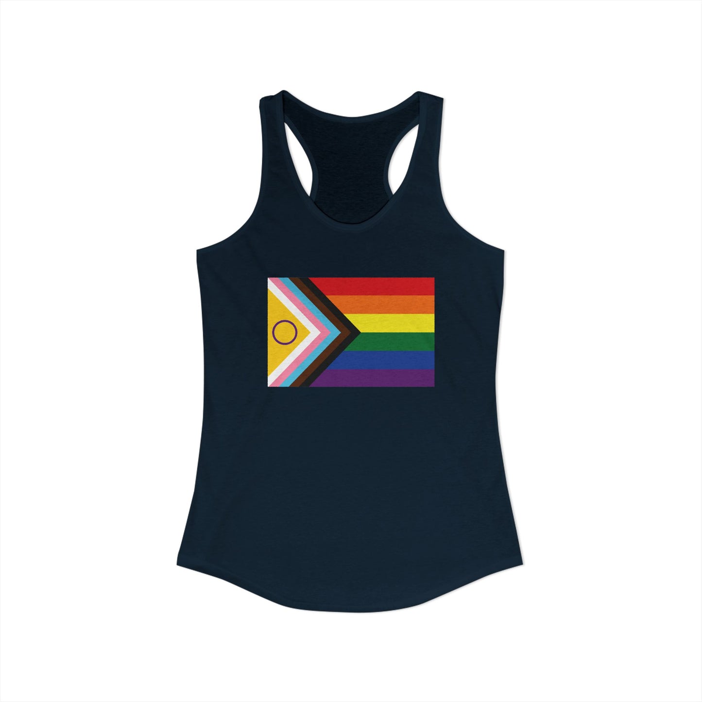Pride Flag (2)—Women's Racerback Tank
