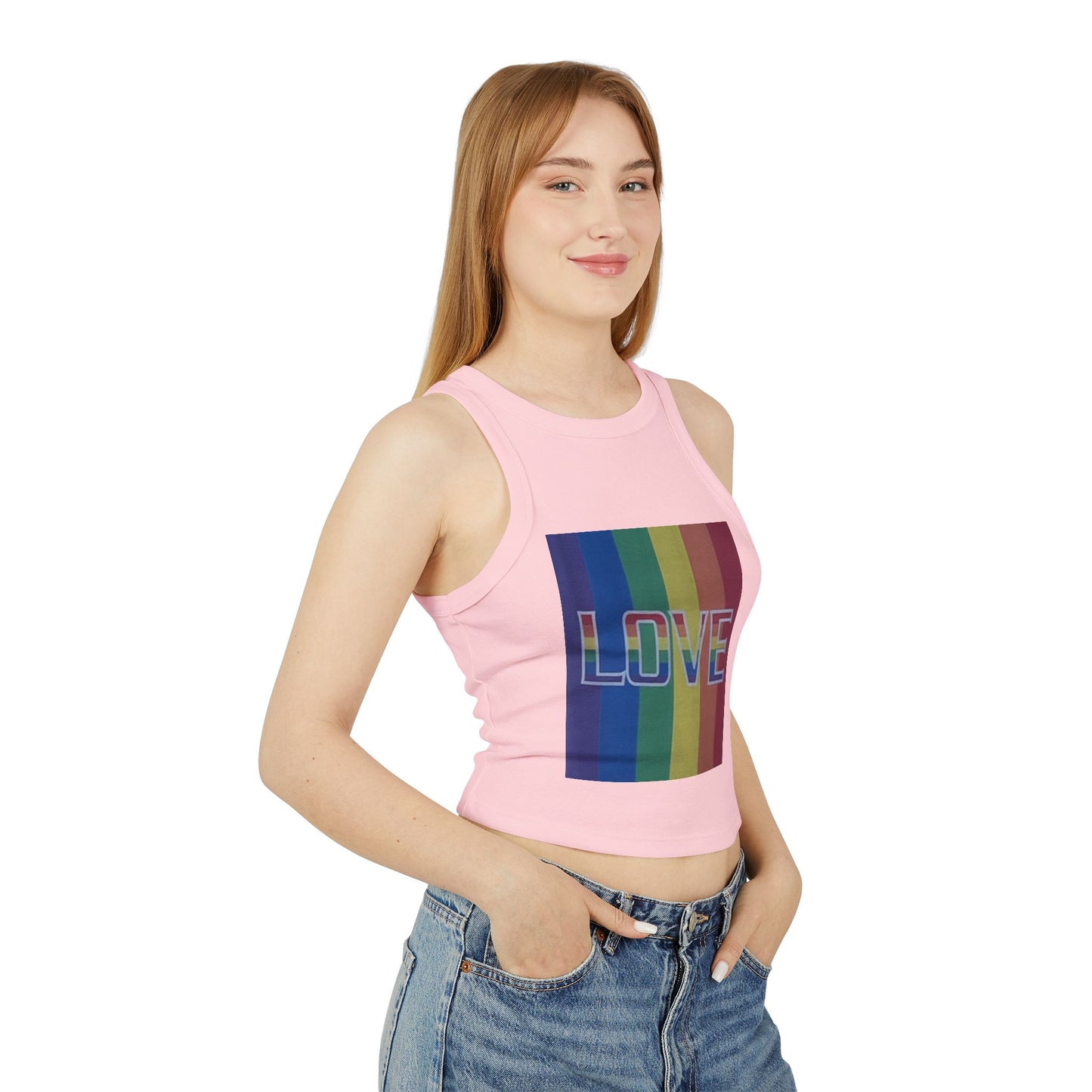 Love Rainbow Racer Tank Top