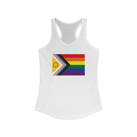 Pride Flag (2)—Women's Racerback Tank