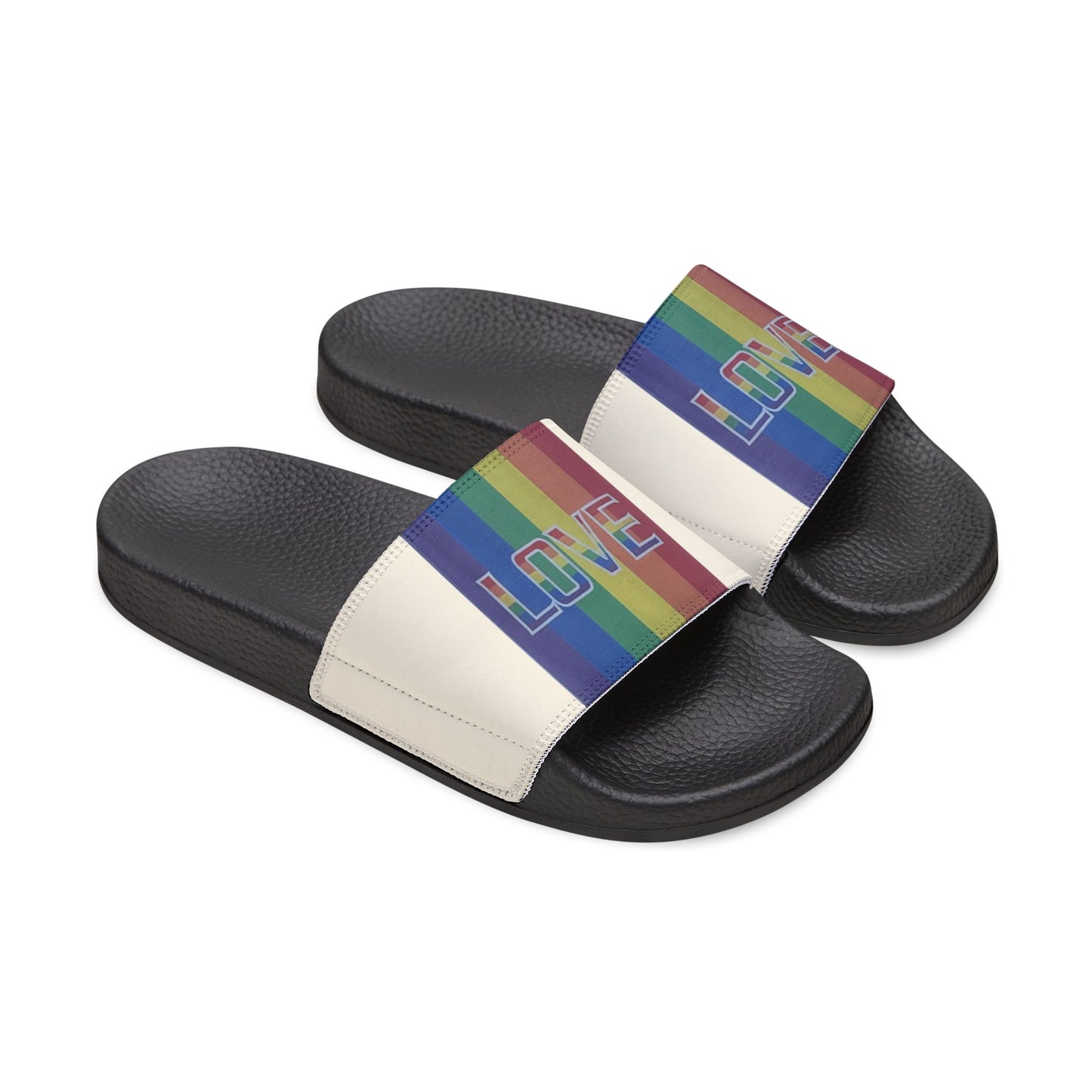 Pride 'LOVE' Slide Sandals--Men's sand