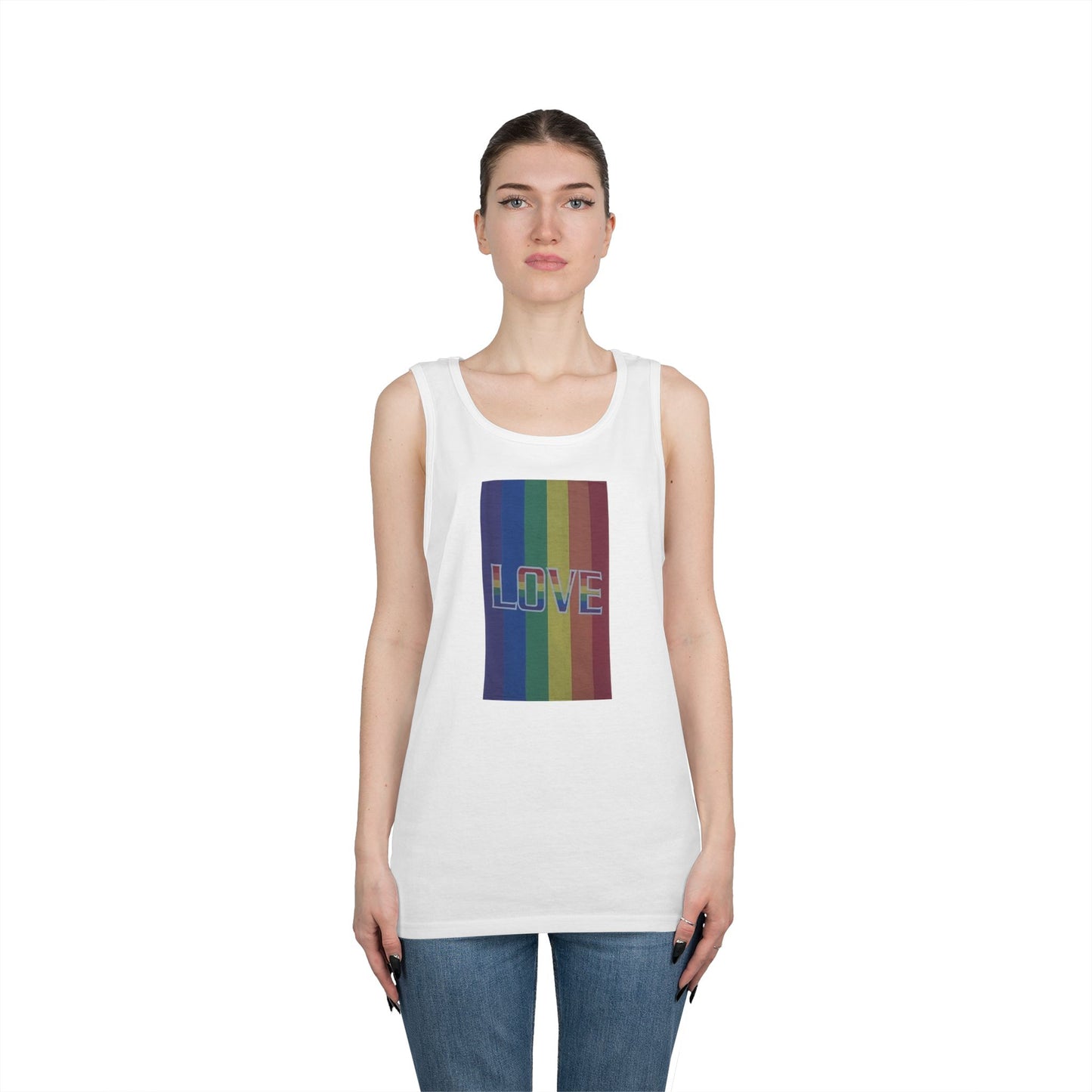 Rainbow LOVE Tank Top—Unisex