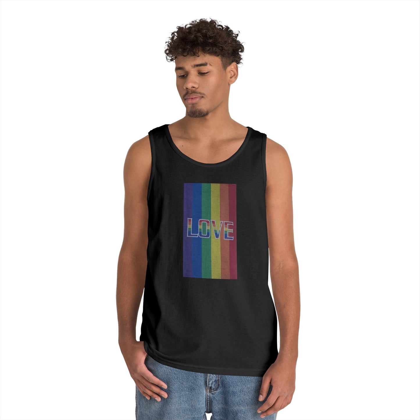 Rainbow LOVE Tank Top—Unisex
