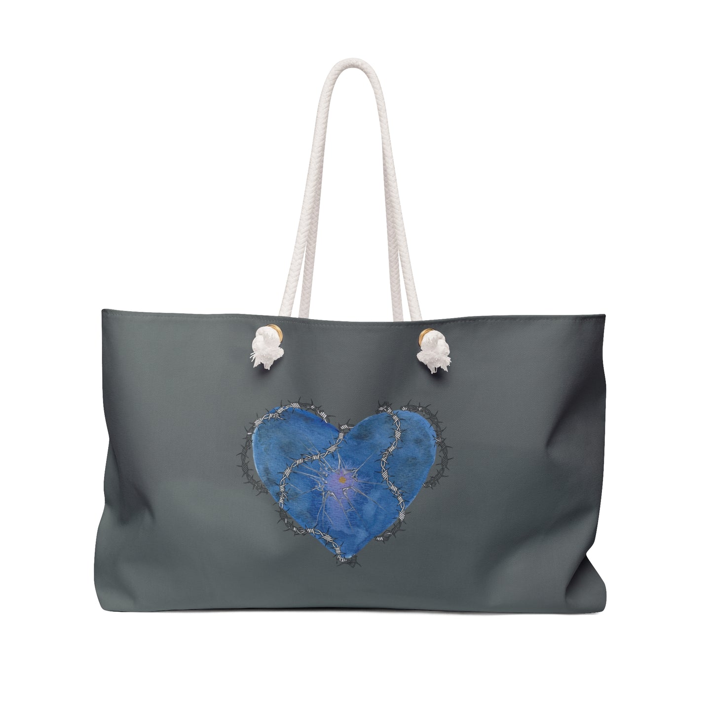 Street Heart weekender bag—dark gray