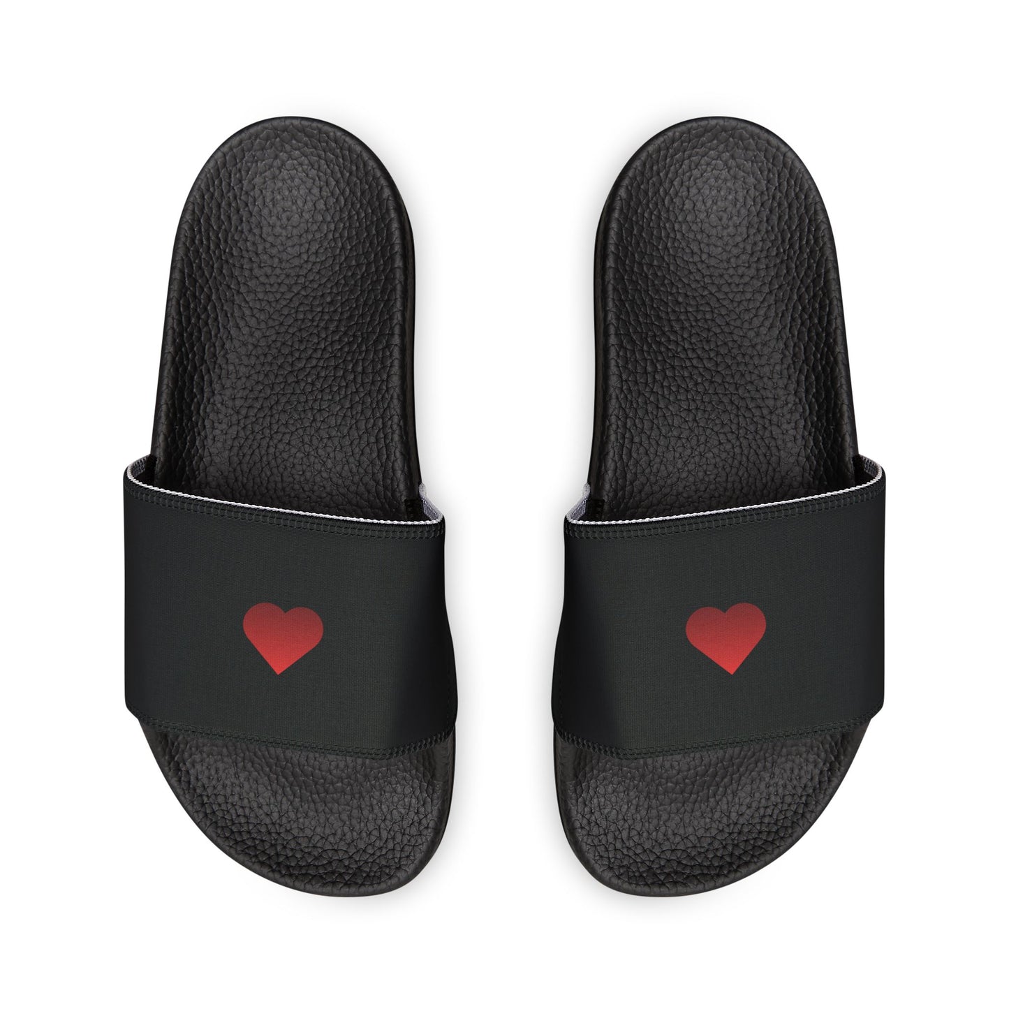 Red Heart Slide Sandals (black) — Women's