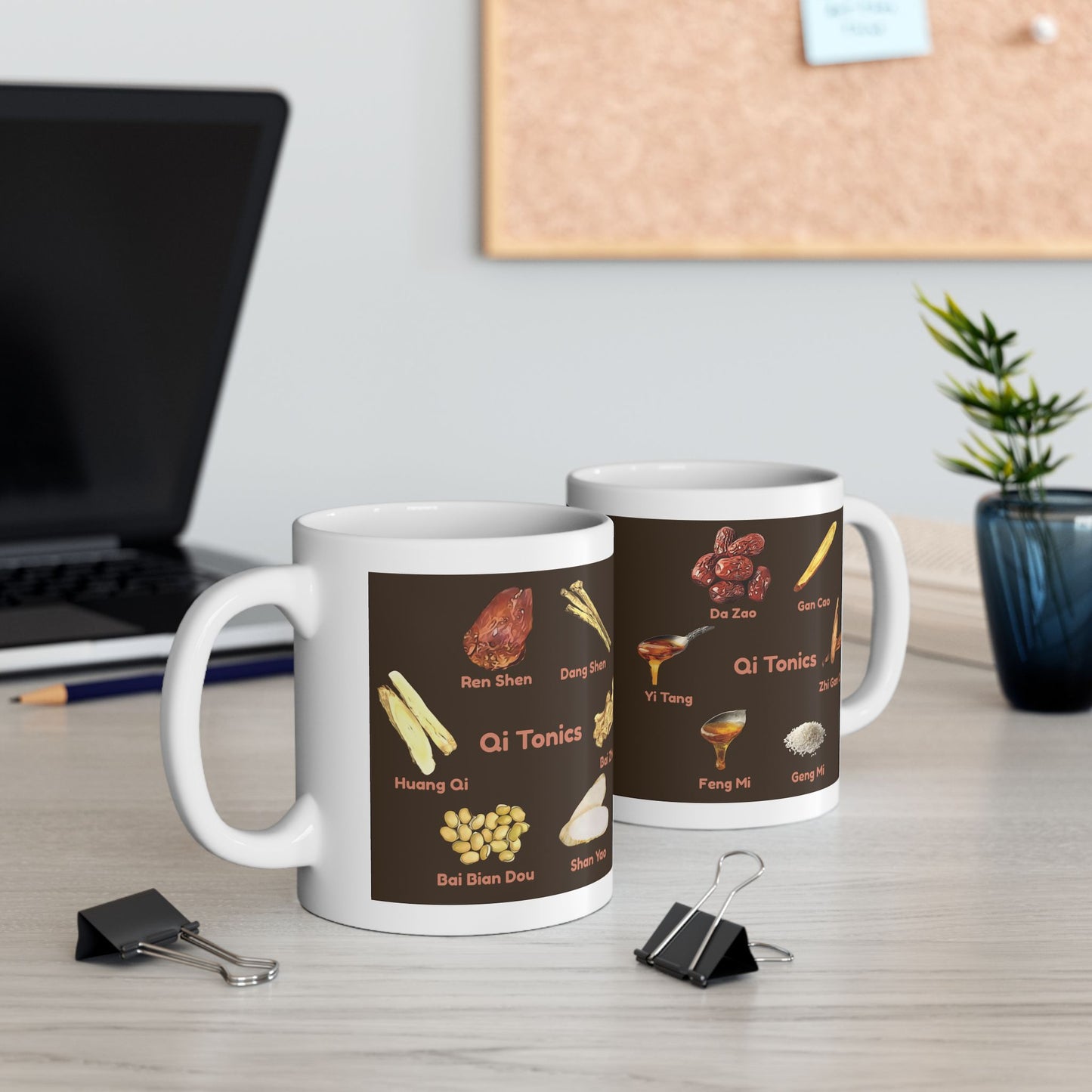 Qi Tonics (brown circle)—TCM Herbal Mug