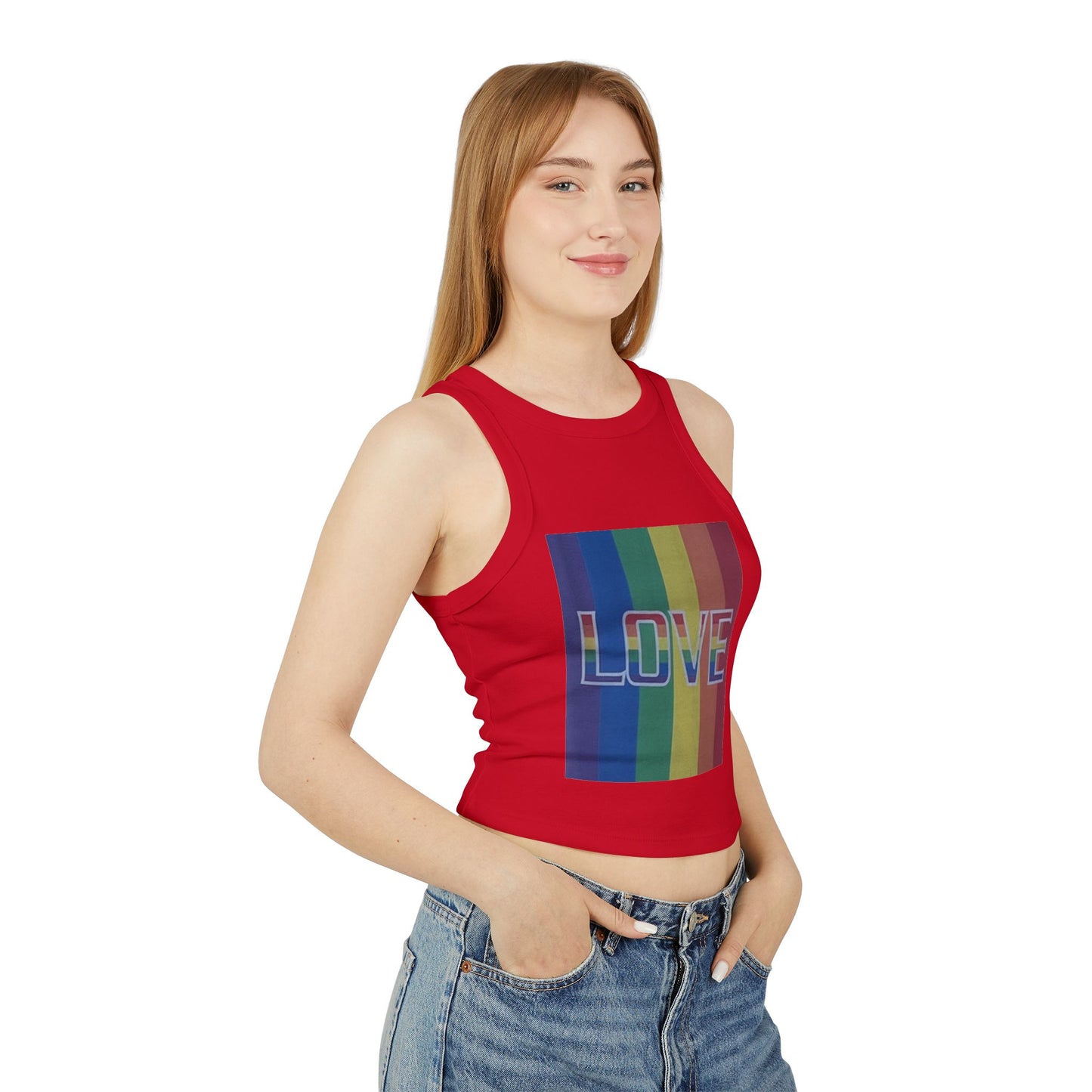 Love Rainbow Racer Tank Top