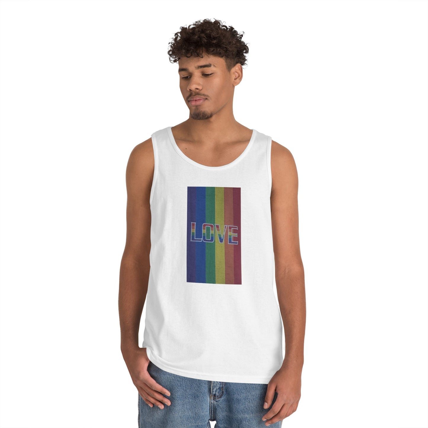 Rainbow LOVE Tank Top—Unisex