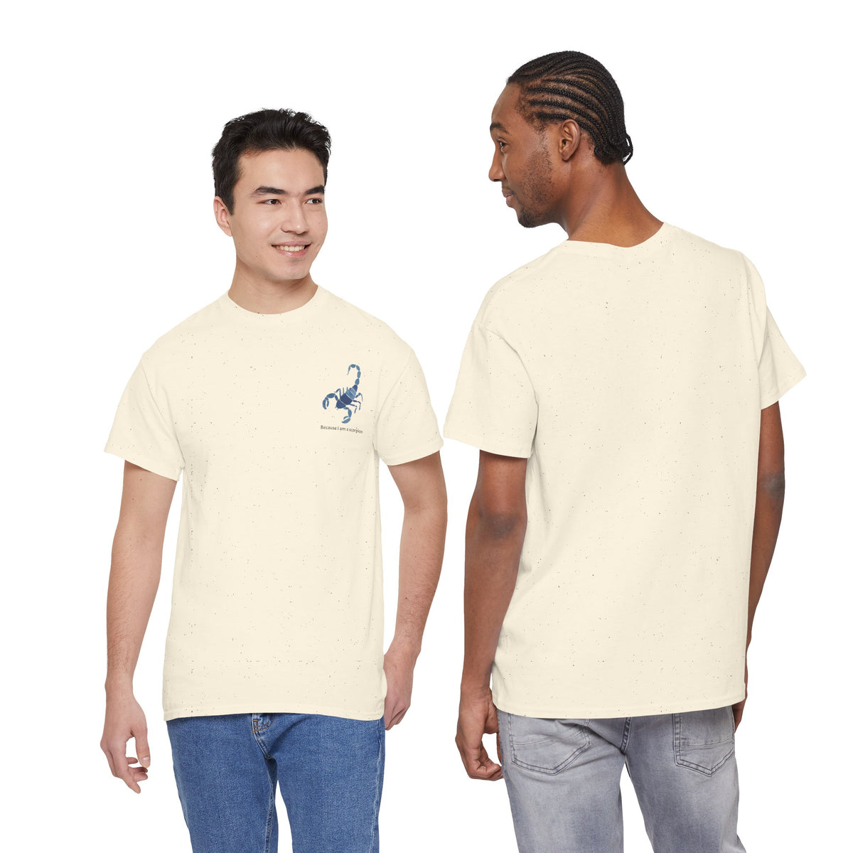 Small Scorpion Graphic Unisex Heavy Cotton Tee - "Because I Am A Scorpion"