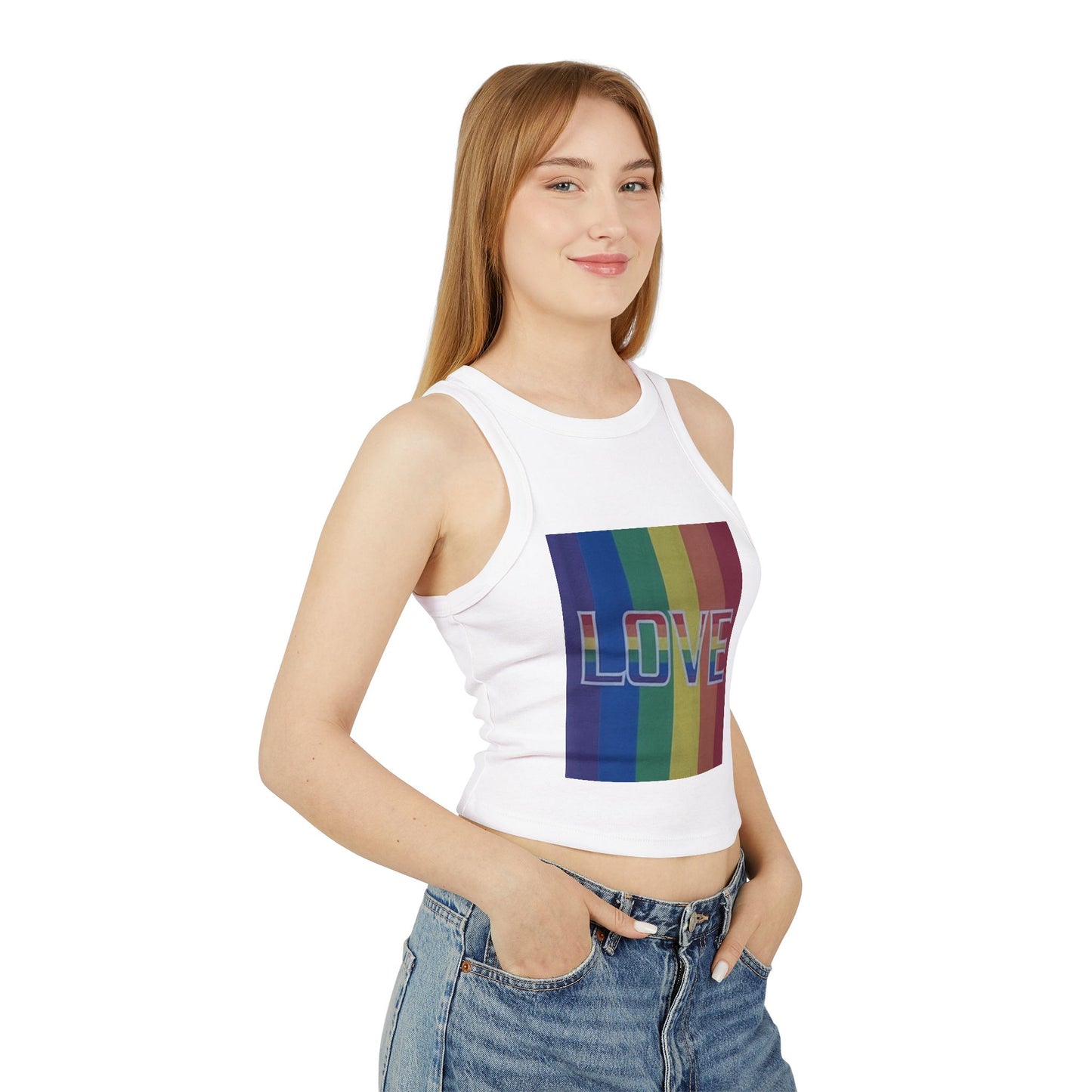 Love Rainbow Racer Tank Top