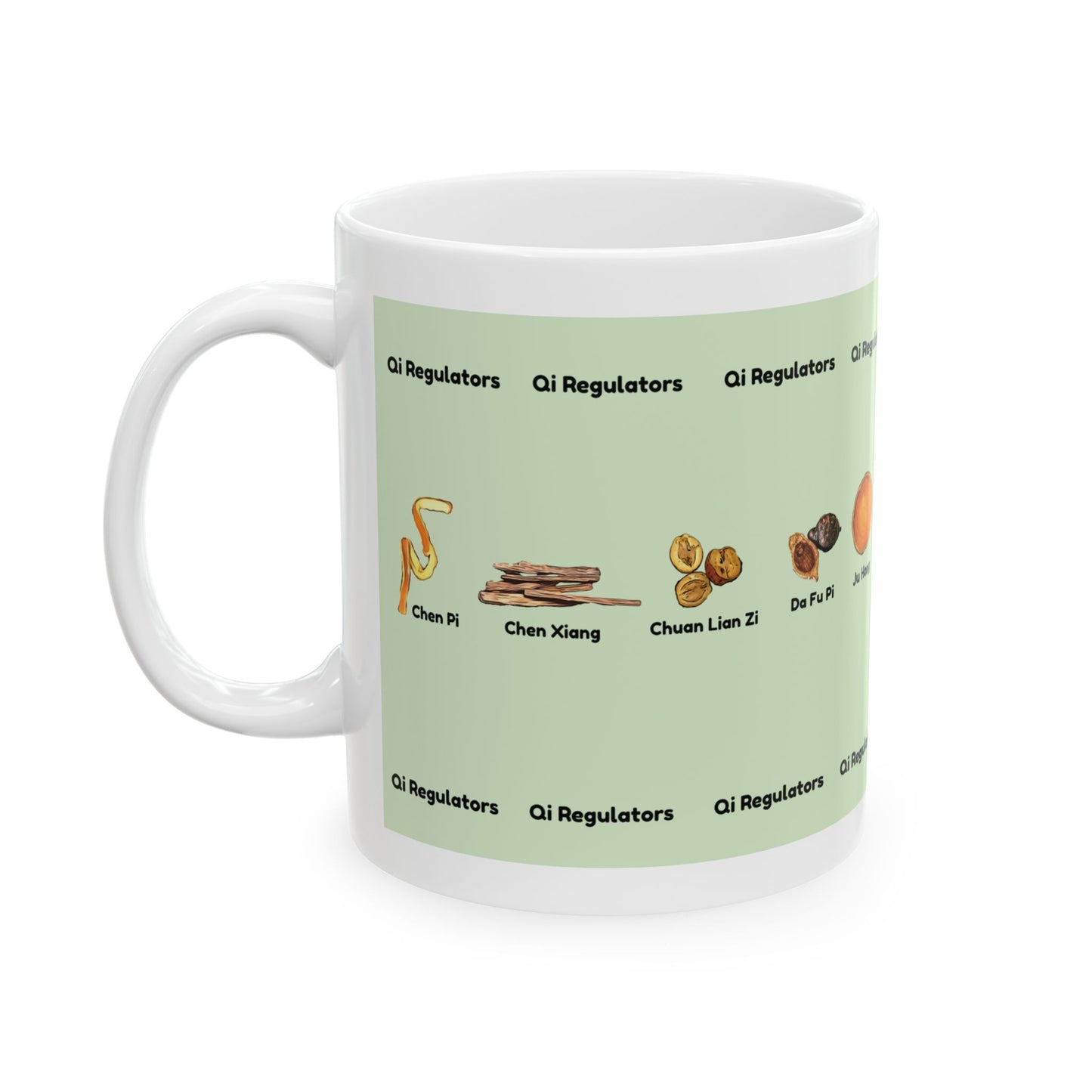 Qi Regulators (green)—TCM Herbal Mug