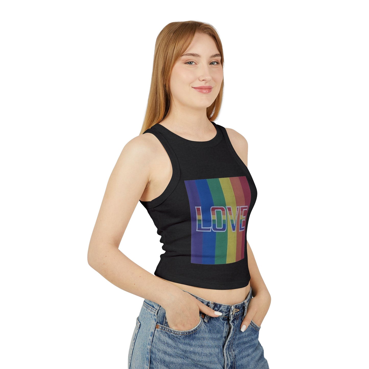 Love Rainbow Racer Tank Top