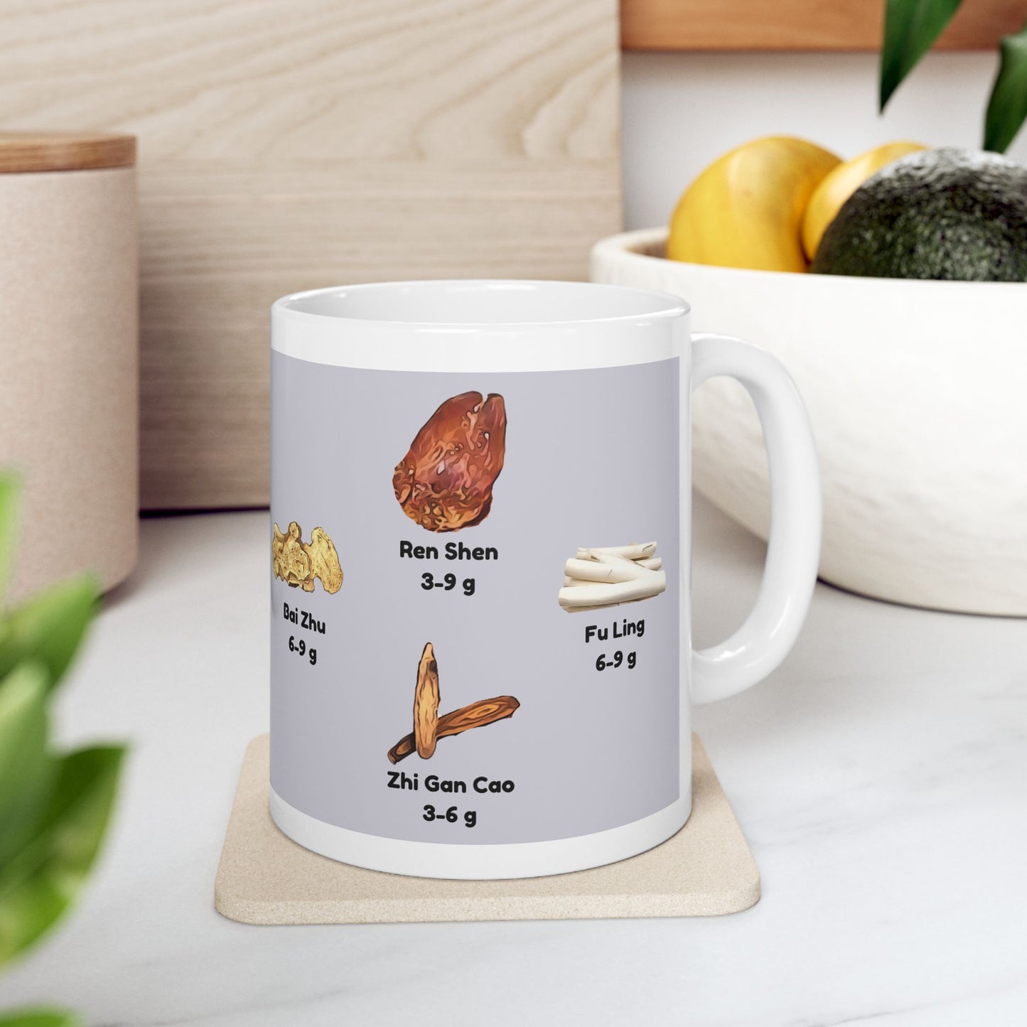 Si Jun Zi Tang (gray)—TCM Herbal Mug