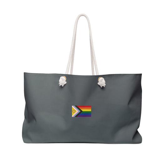 Progress Pride Weekender Bag — gray