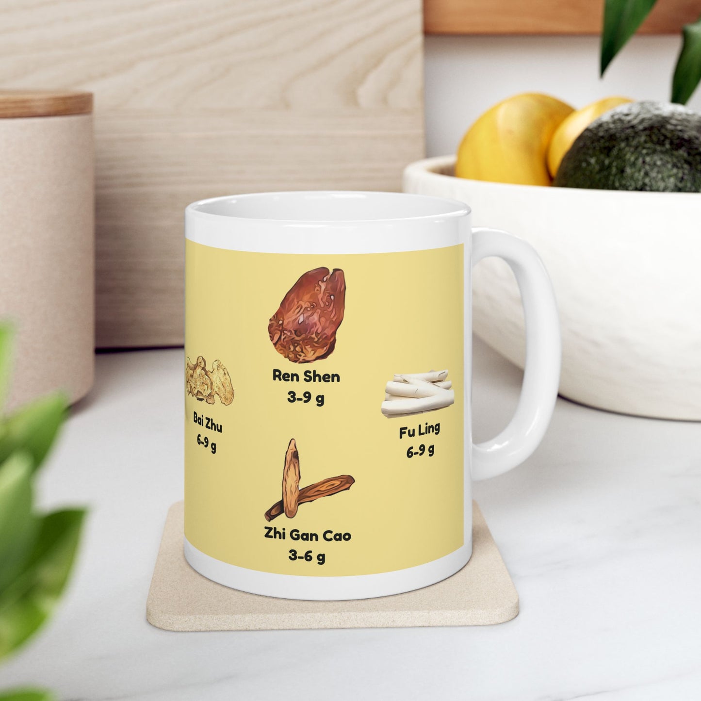 Si Jun Zi Tang (yellow)—TCM Herbal Mug