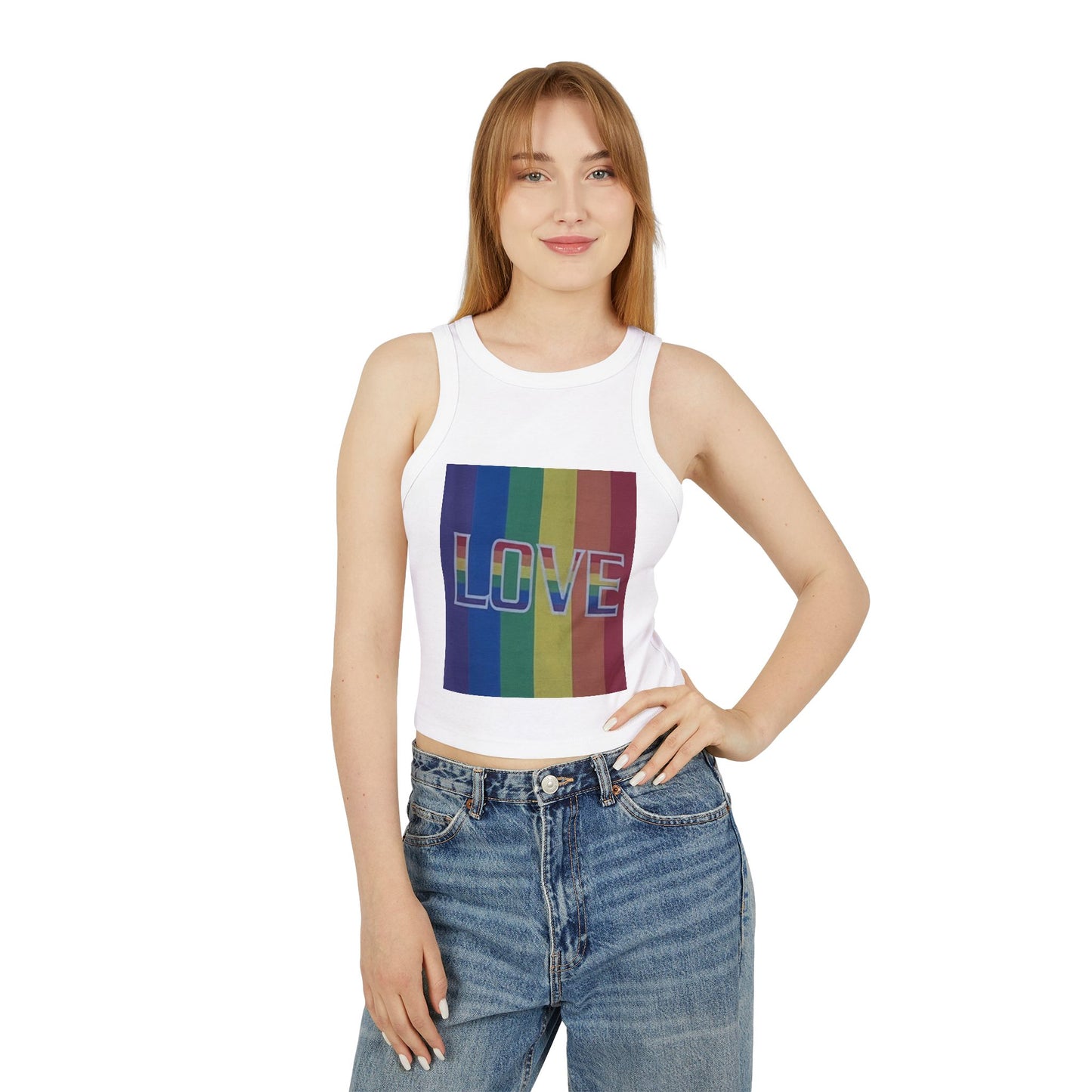 Love Rainbow Racer Tank Top