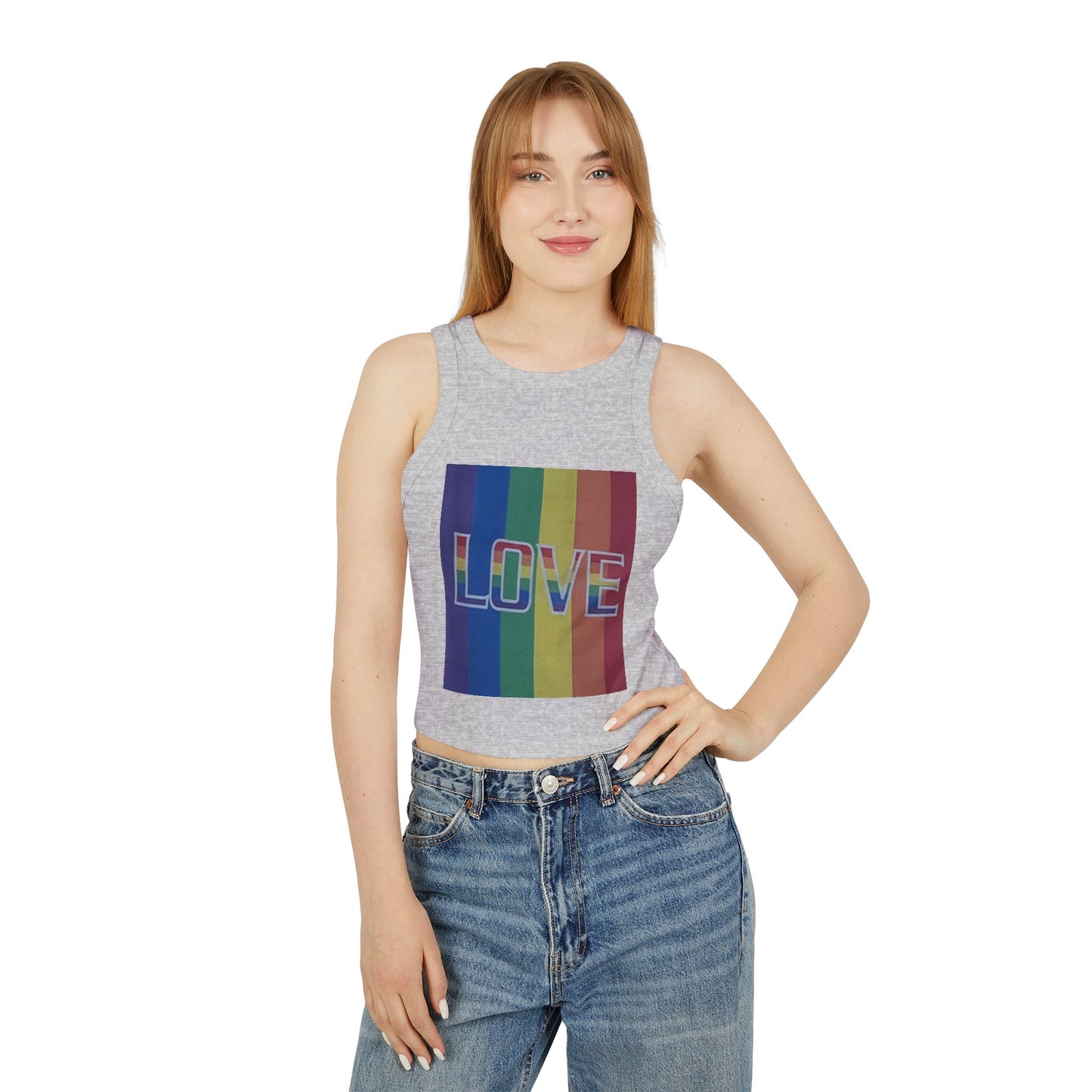 Love Rainbow Racer Tank Top