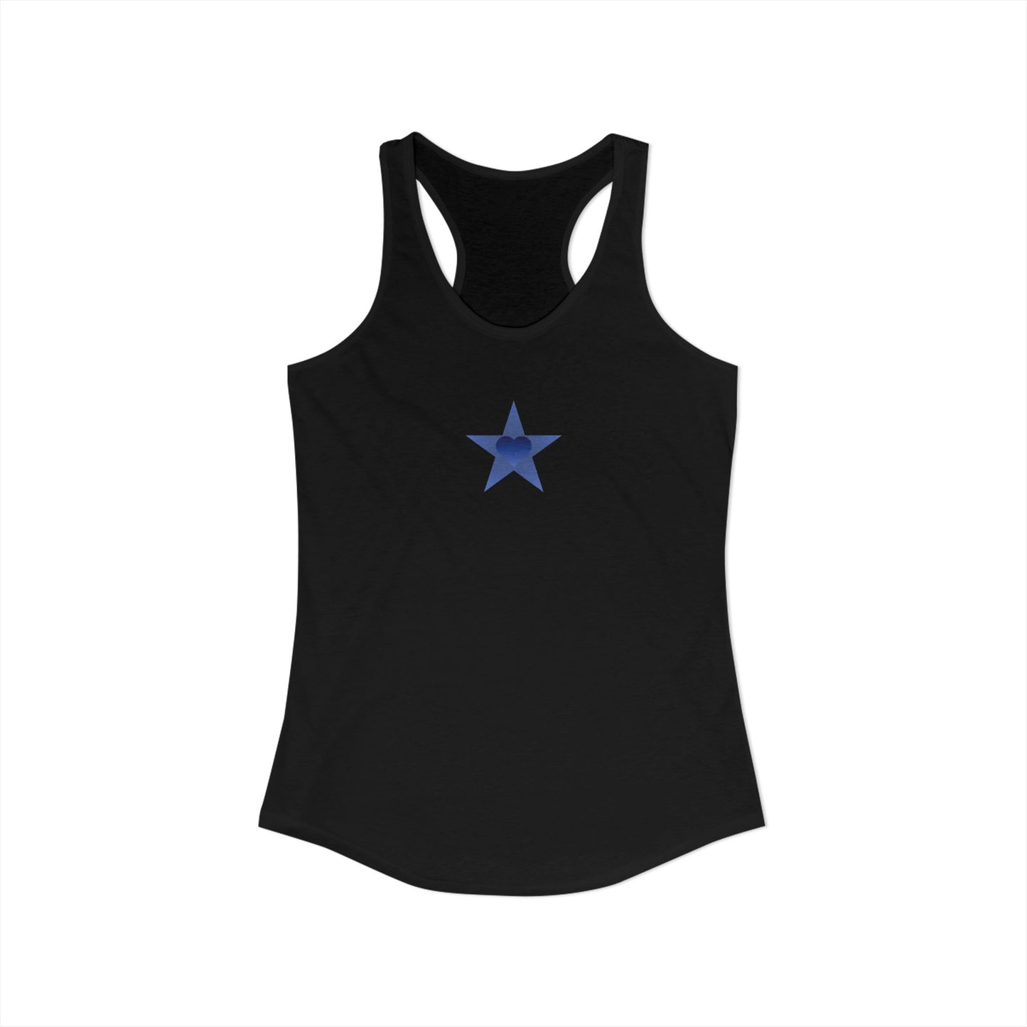 Star Heart Blue—Women's Racerback Tank