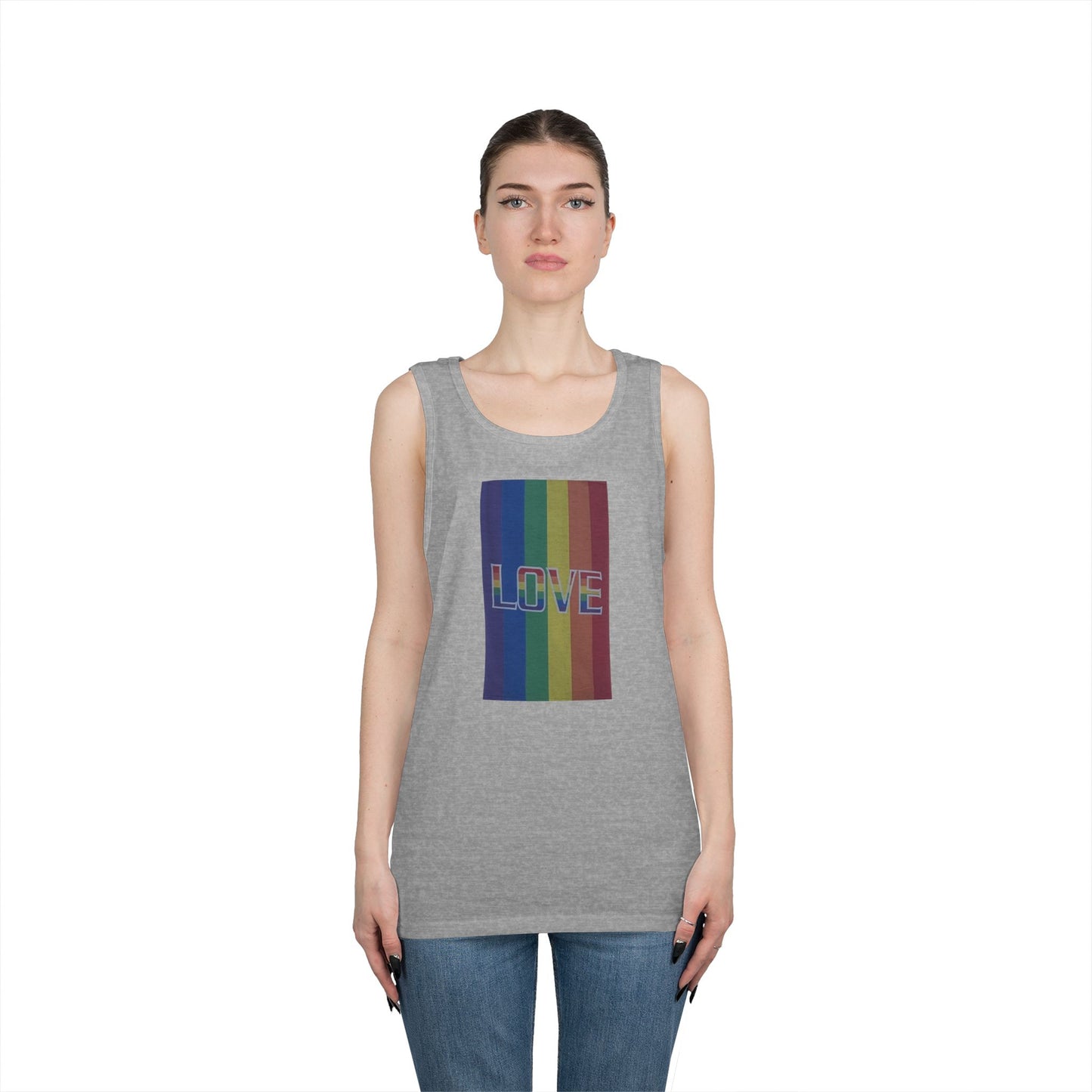 Rainbow LOVE Tank Top—Unisex