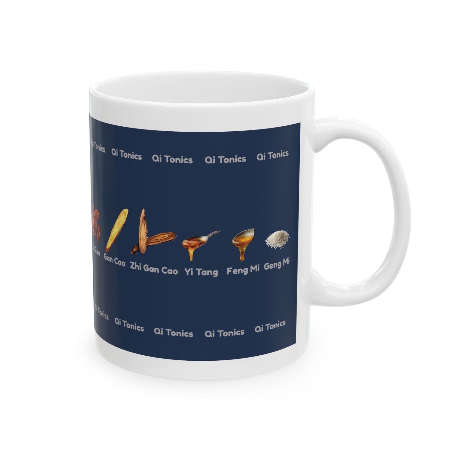 Qi Tonics (blue)—TCM Herbal Mug
