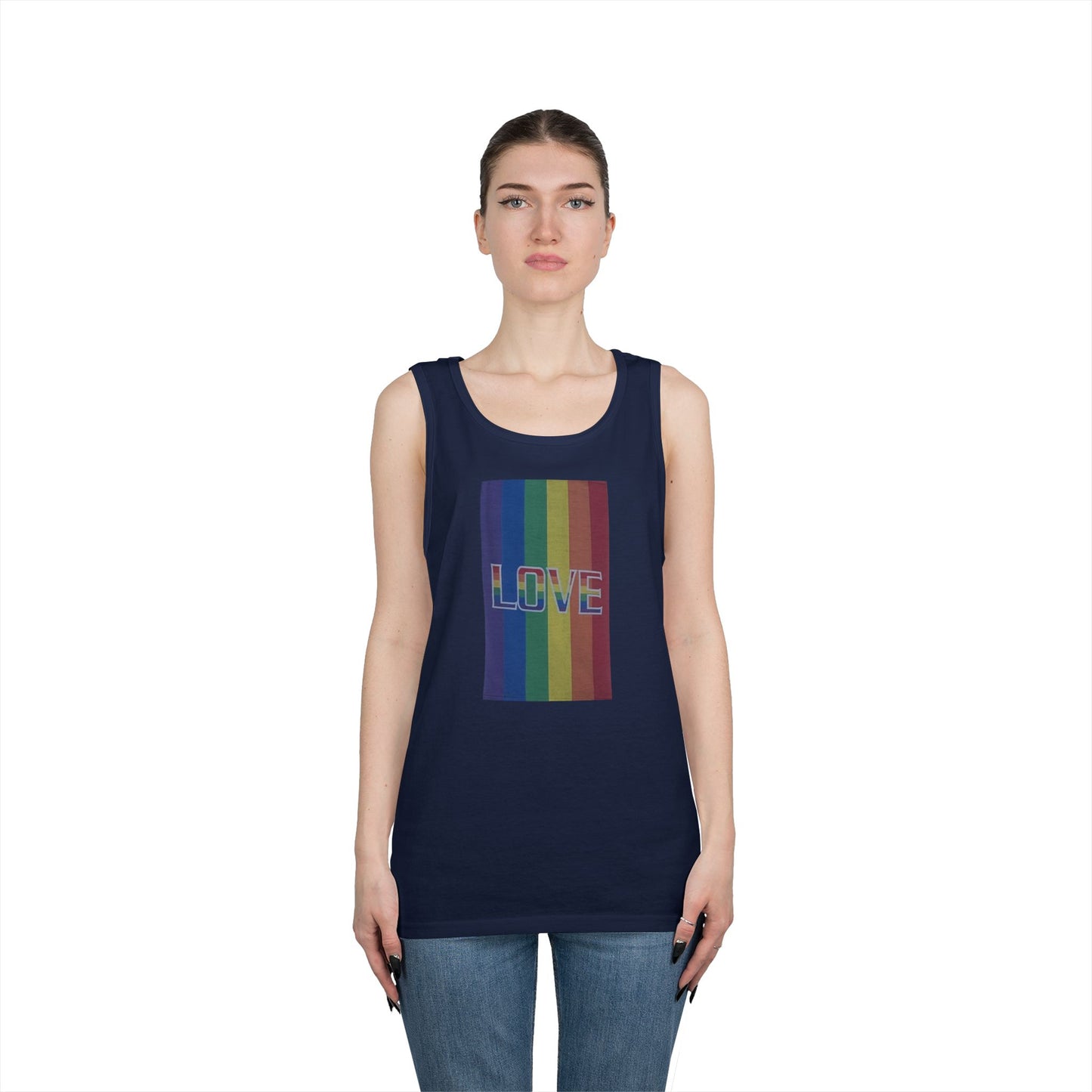 Rainbow LOVE Tank Top—Unisex