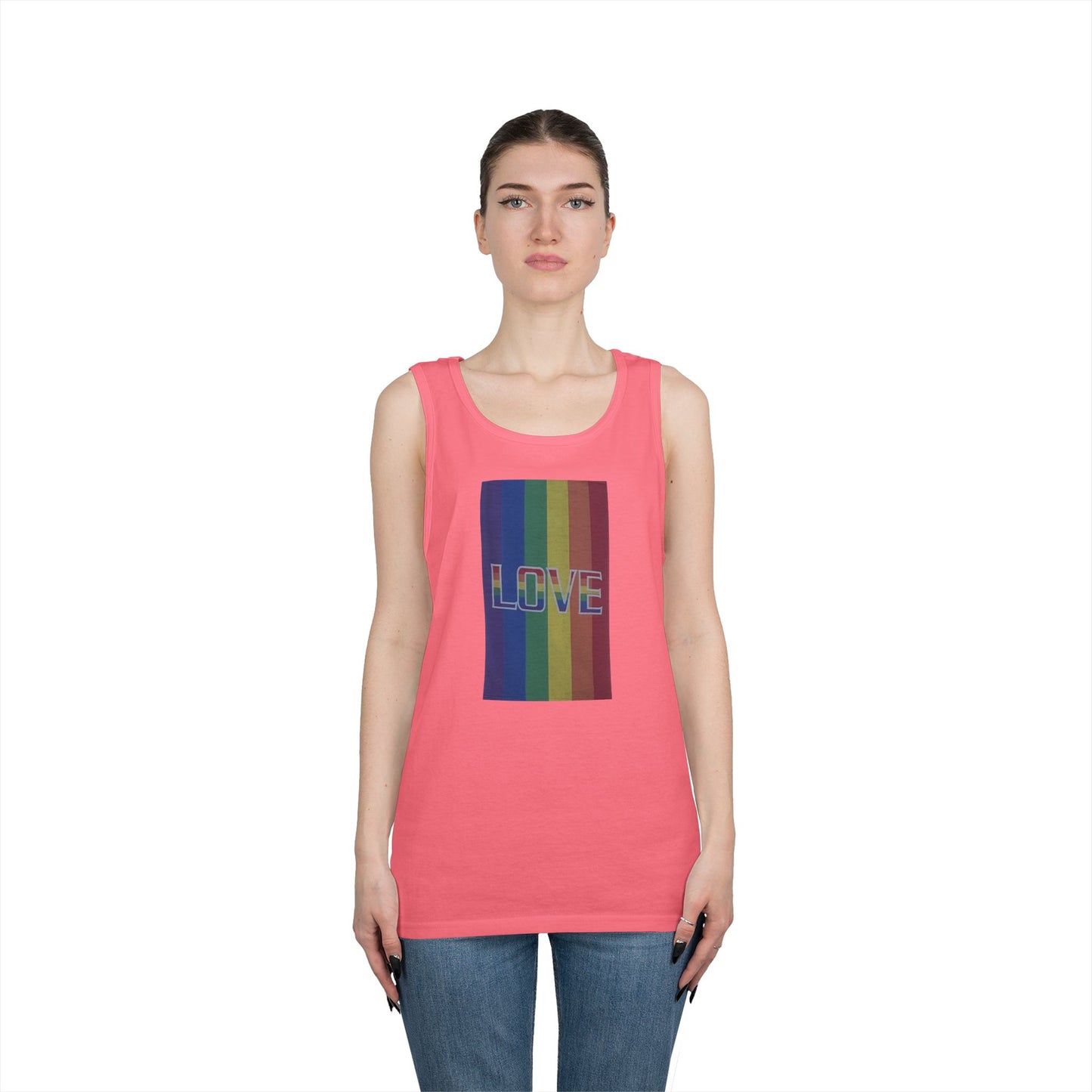 Rainbow LOVE Tank Top—Unisex