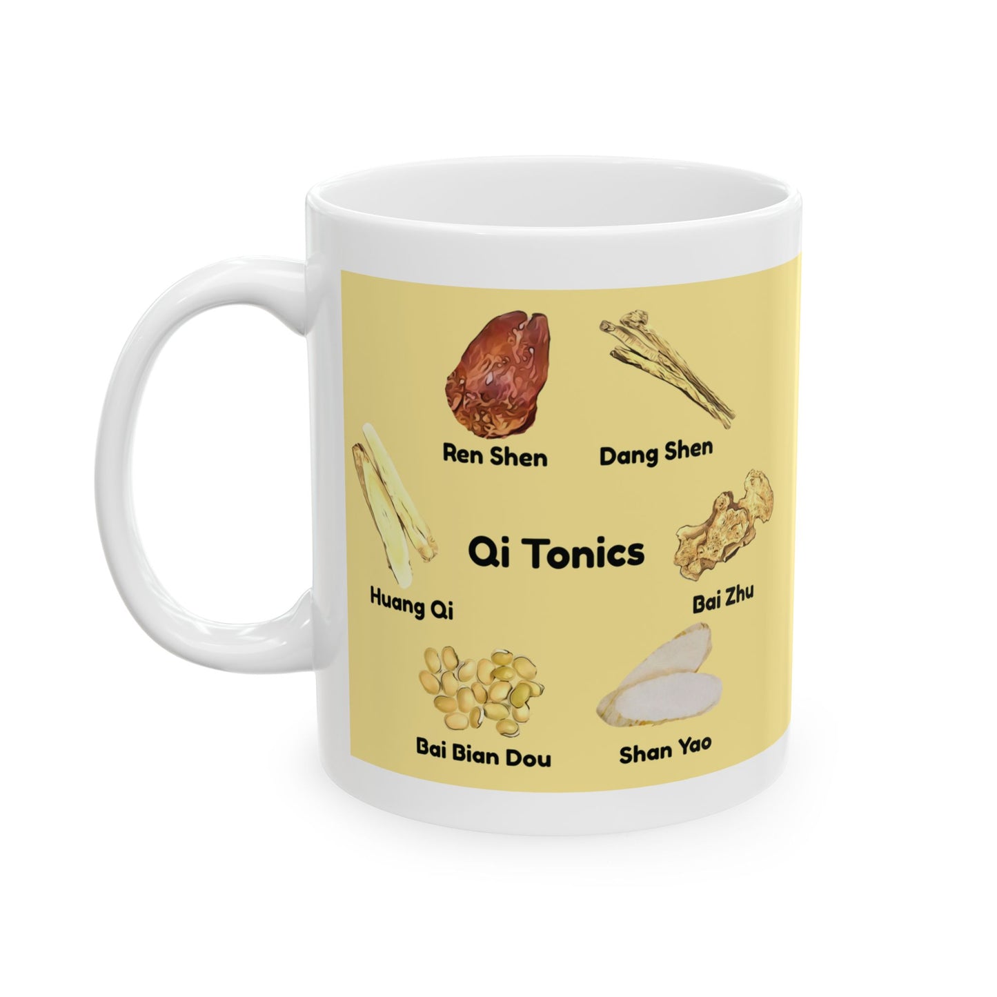 Qi Tonics (yellow circle)—TCM Herbal Mug