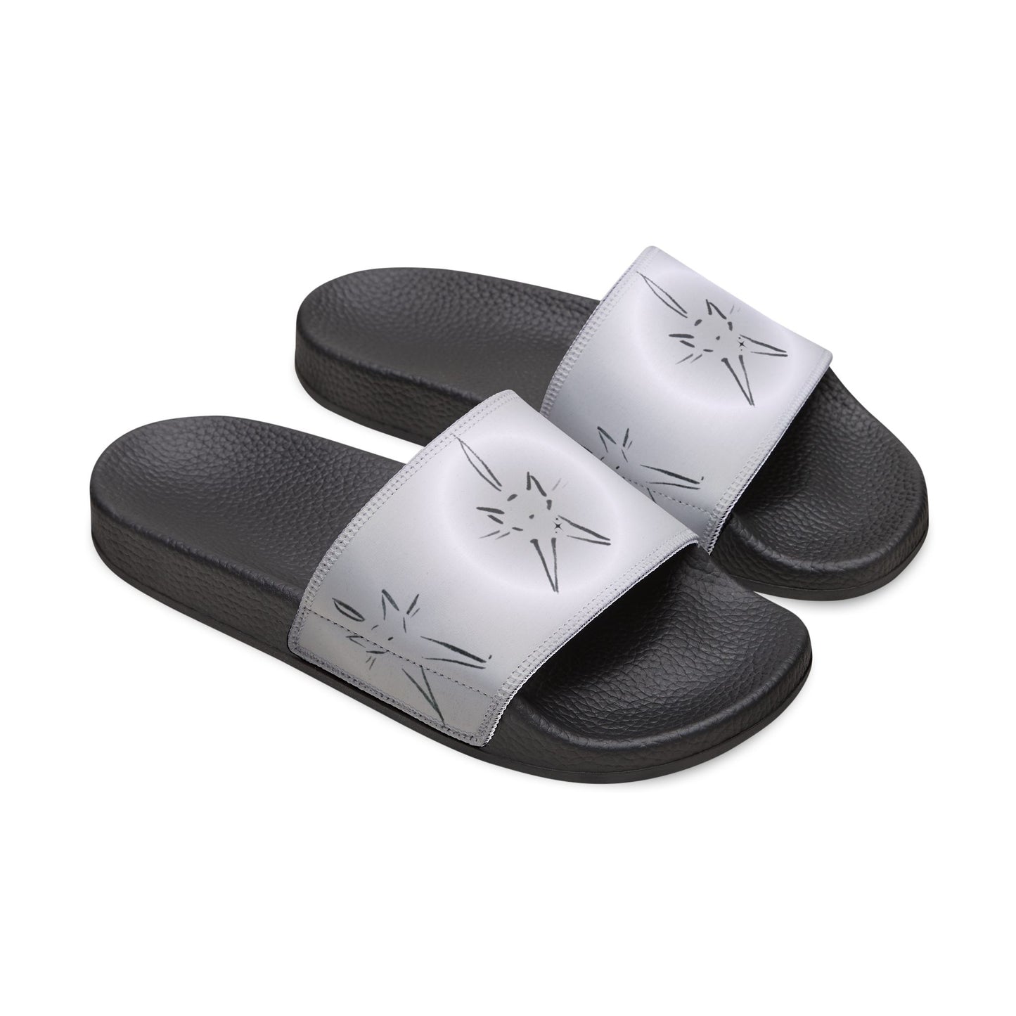 Tomu Cat Slide Sandals — silver
