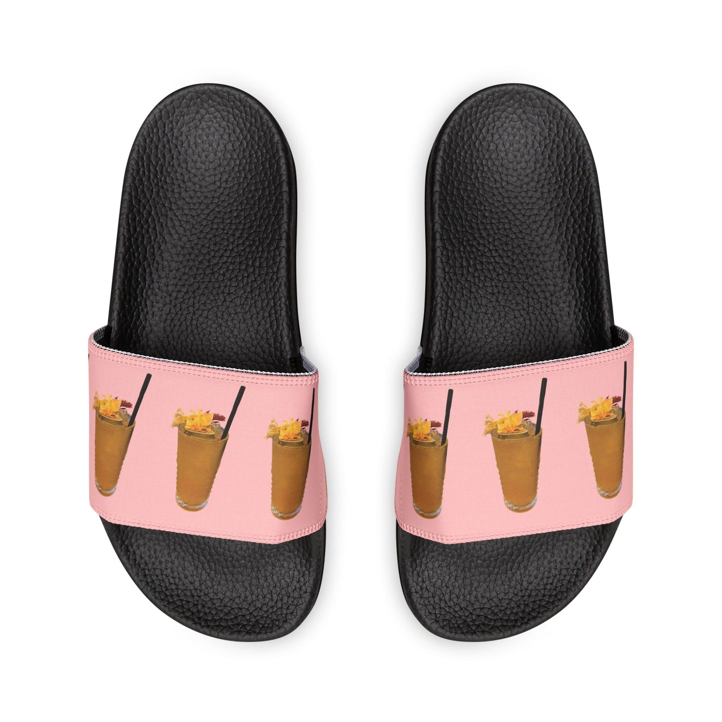 Fruity Drink Slide Sandals — peach
