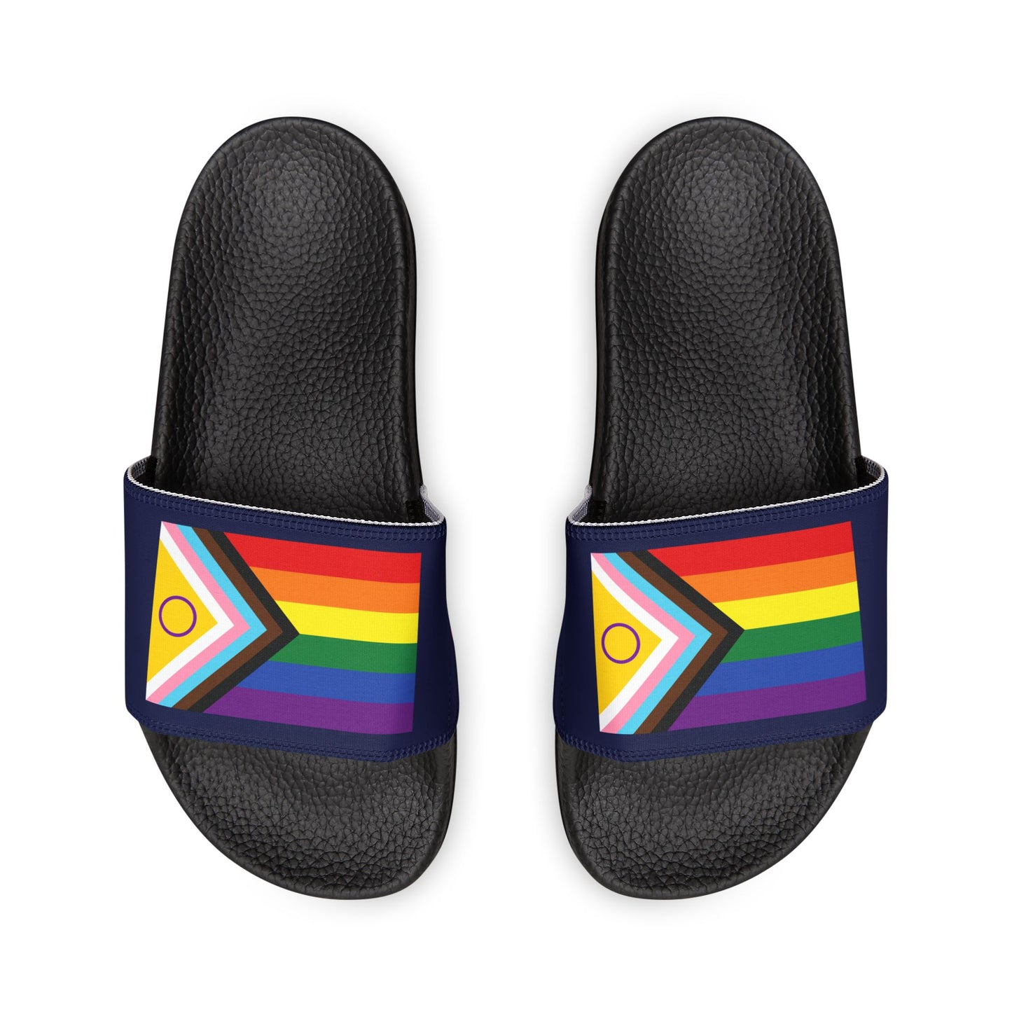 Pride Flag Slide Sandals — Men’s blue