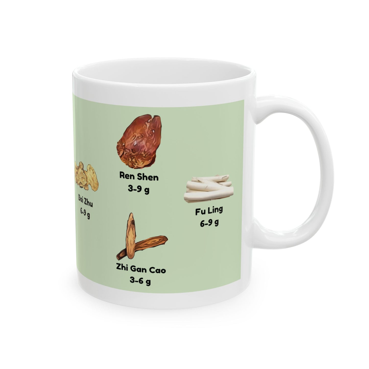 Si Jun Zi Tang (green)—TCM Herbal Mug