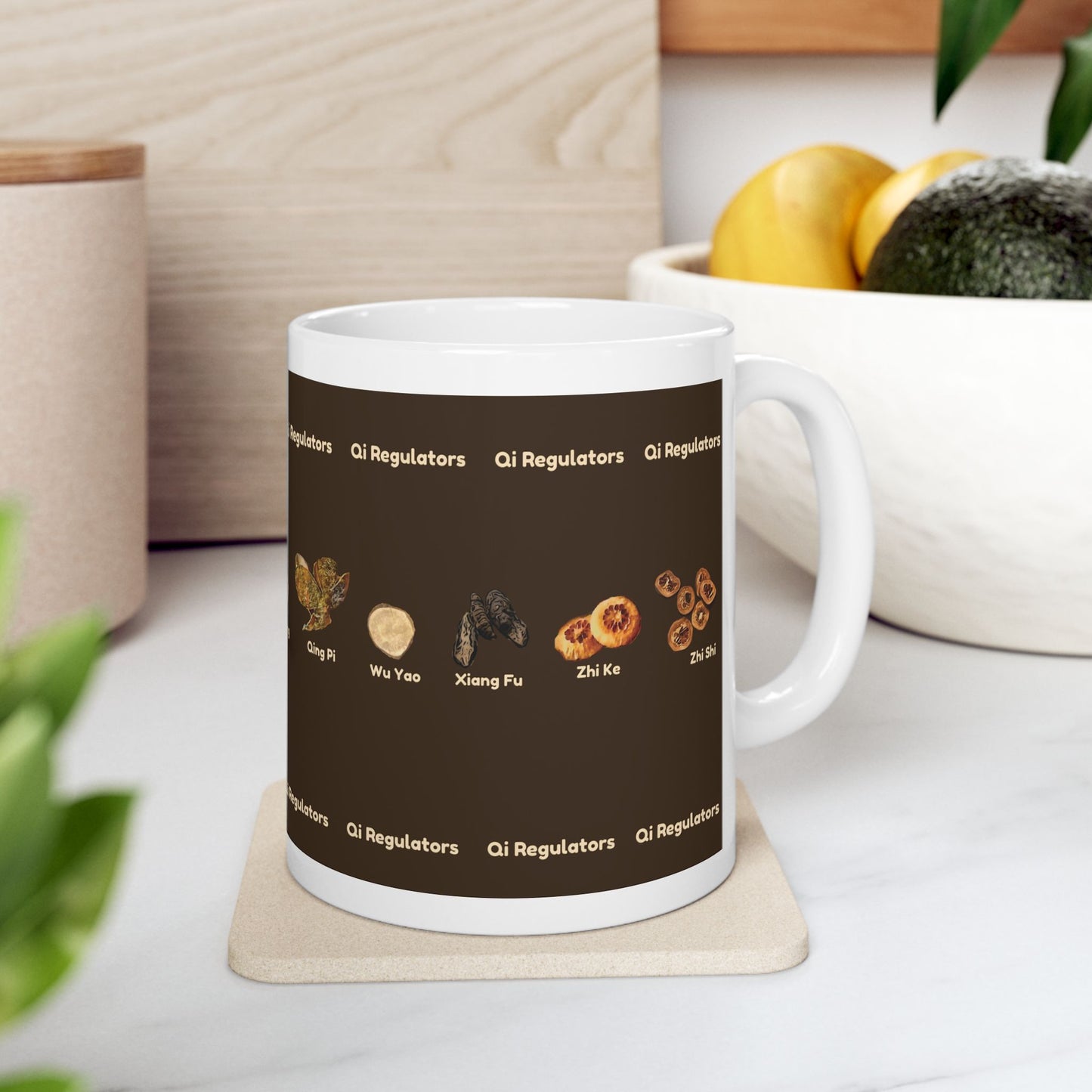 Qi Regulators (brown)—TCM Herbal Mug