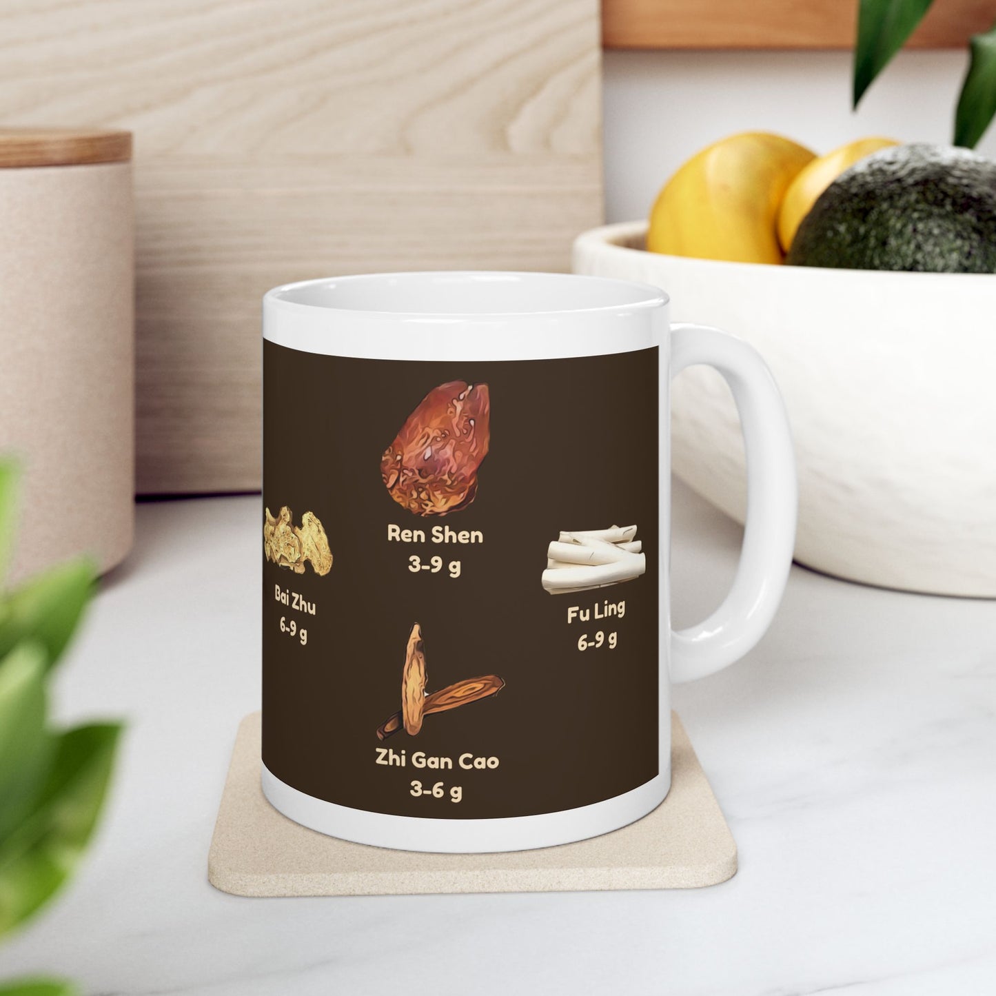 Si Jun Zi Tang (brown)—TCM Herbal Mug