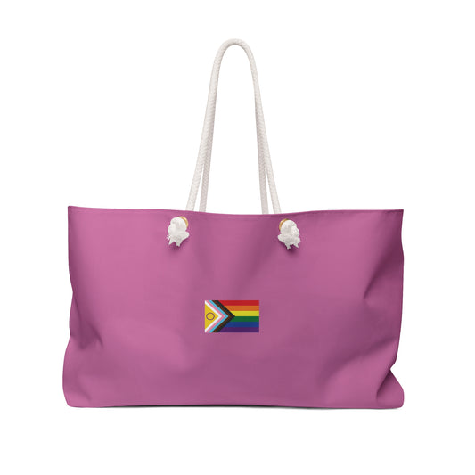 Progress Pride Weekender Bag — pink
