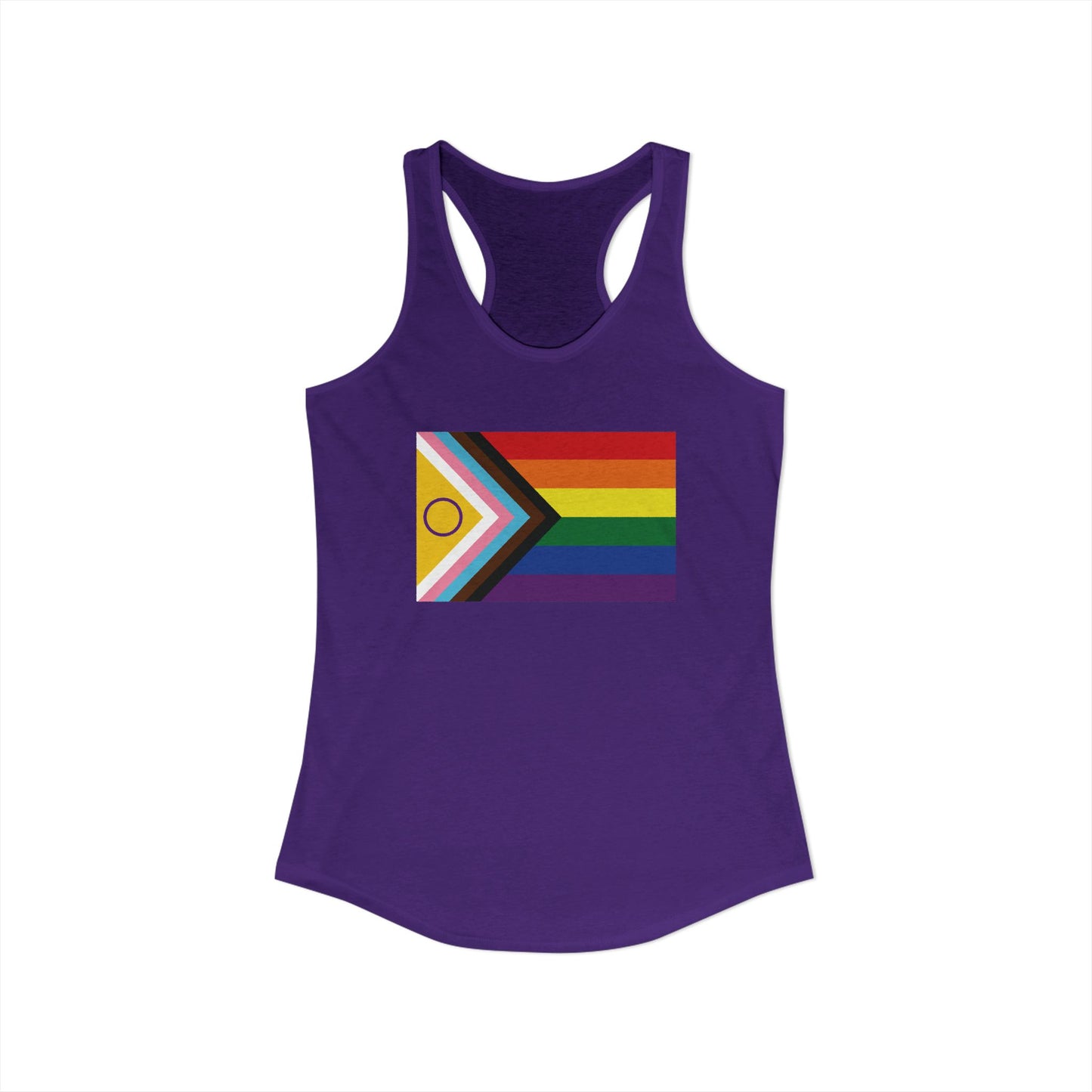 Pride Flag (2)—Women's Racerback Tank