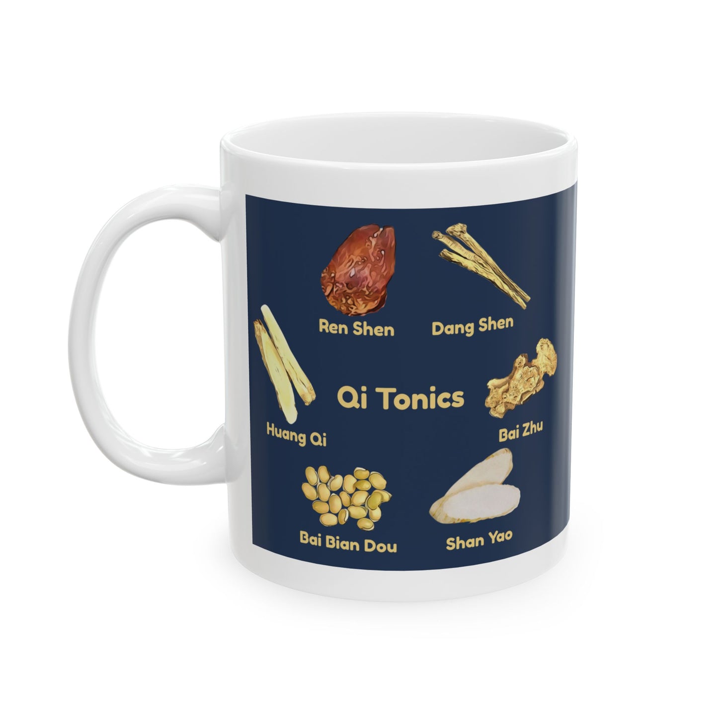 Qi Tonics (blue circle)—TCM Herbal Mug