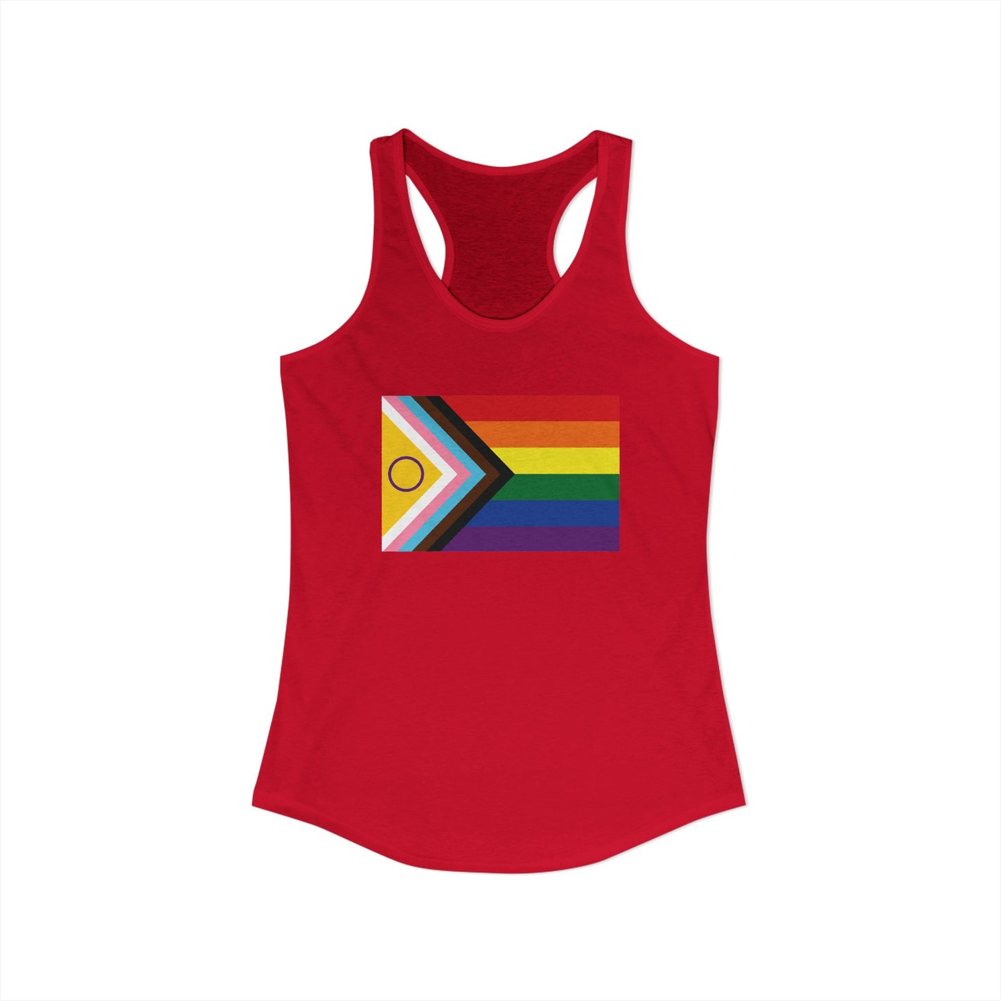 Pride Flag (2)—Women's Racerback Tank