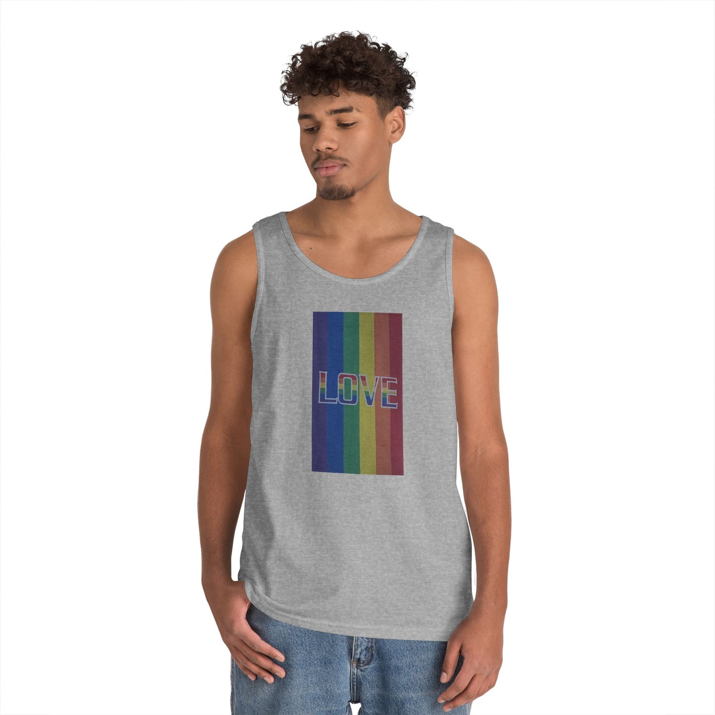 Rainbow LOVE Tank Top—Unisex